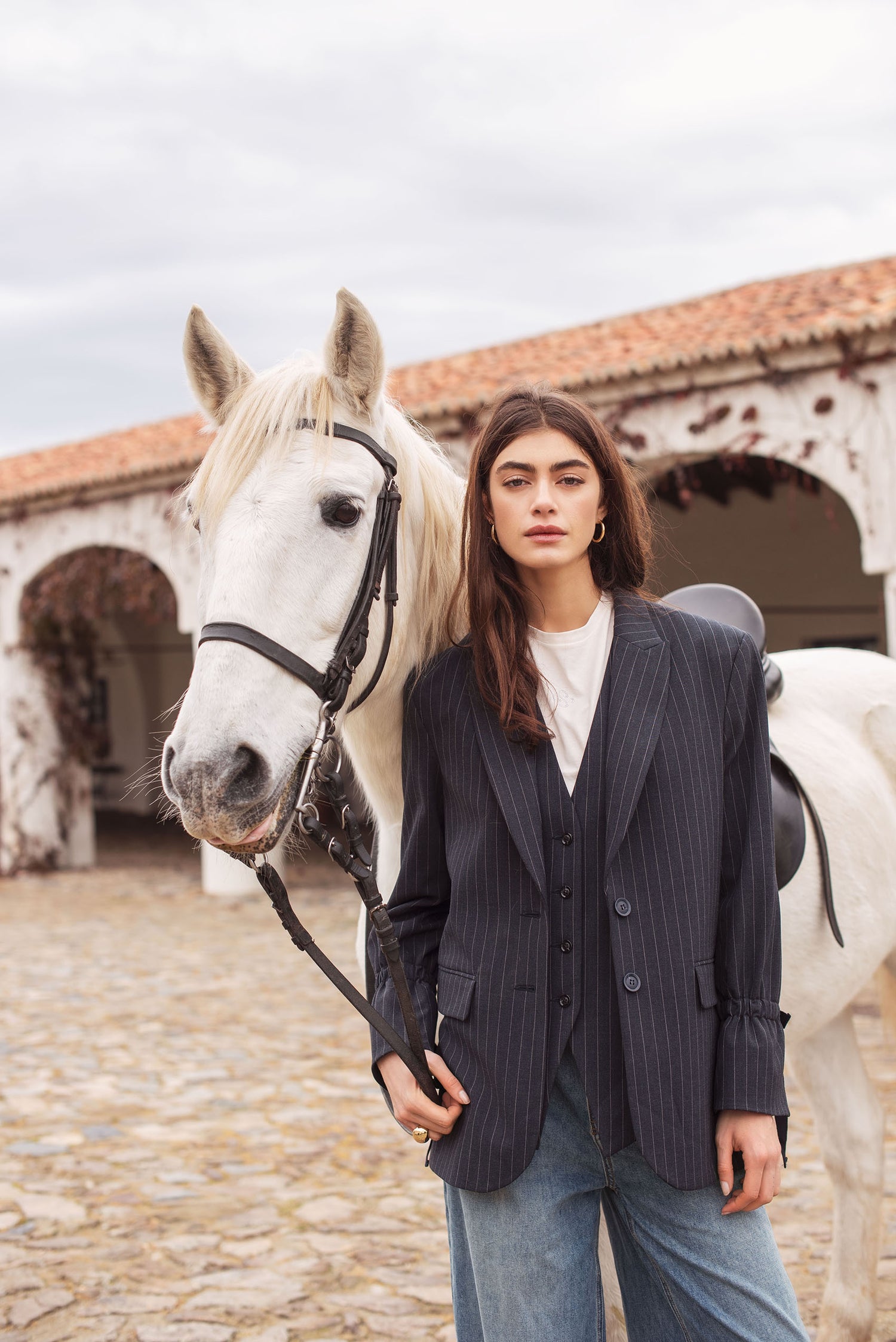 Boyfriend-Blazer Nadelstreifen
