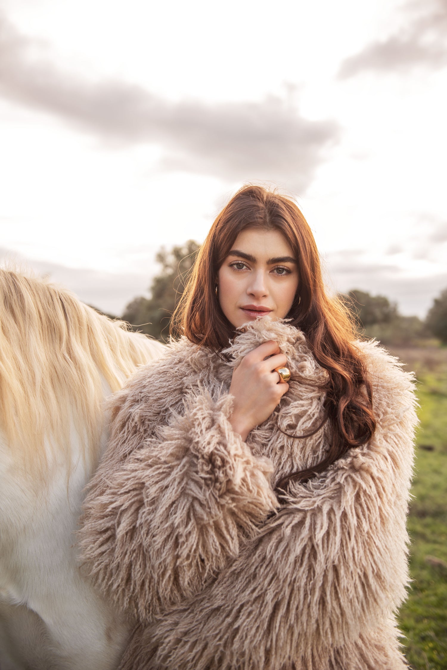 Afghaanse faux fur jas