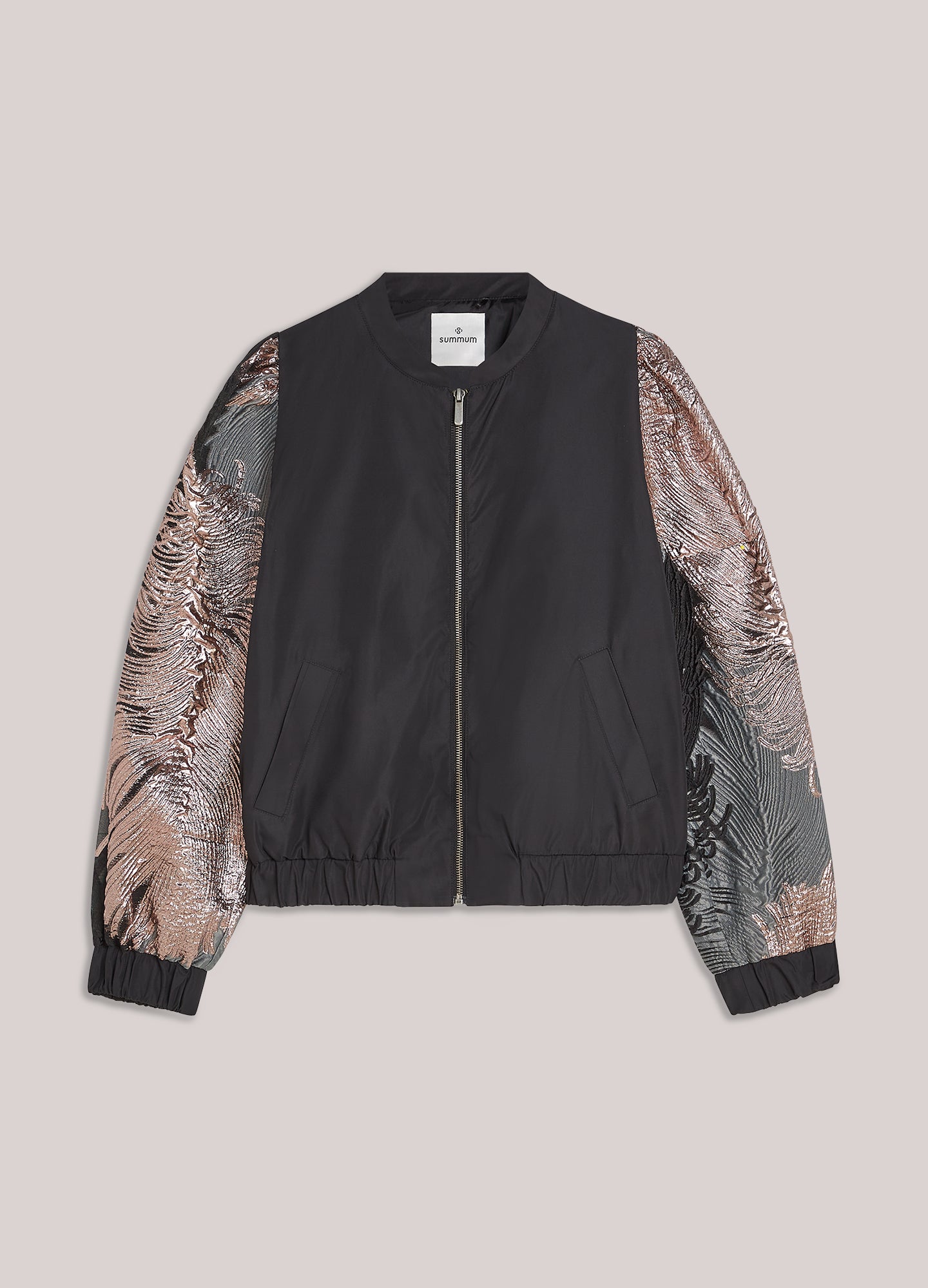 Festliche Bomberjacke mit Jacquard-Ärmeln