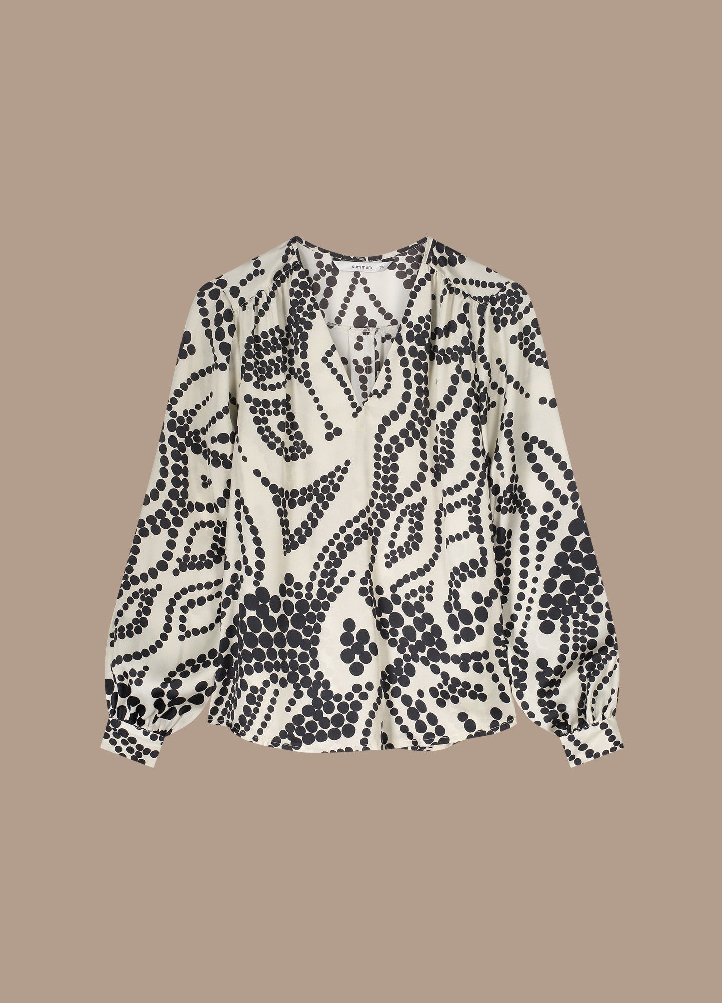 Long puff-sleeve top