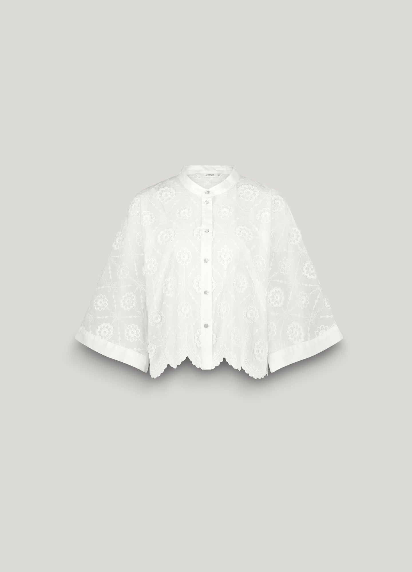 Bluse Baumwolle 3D-Blumen