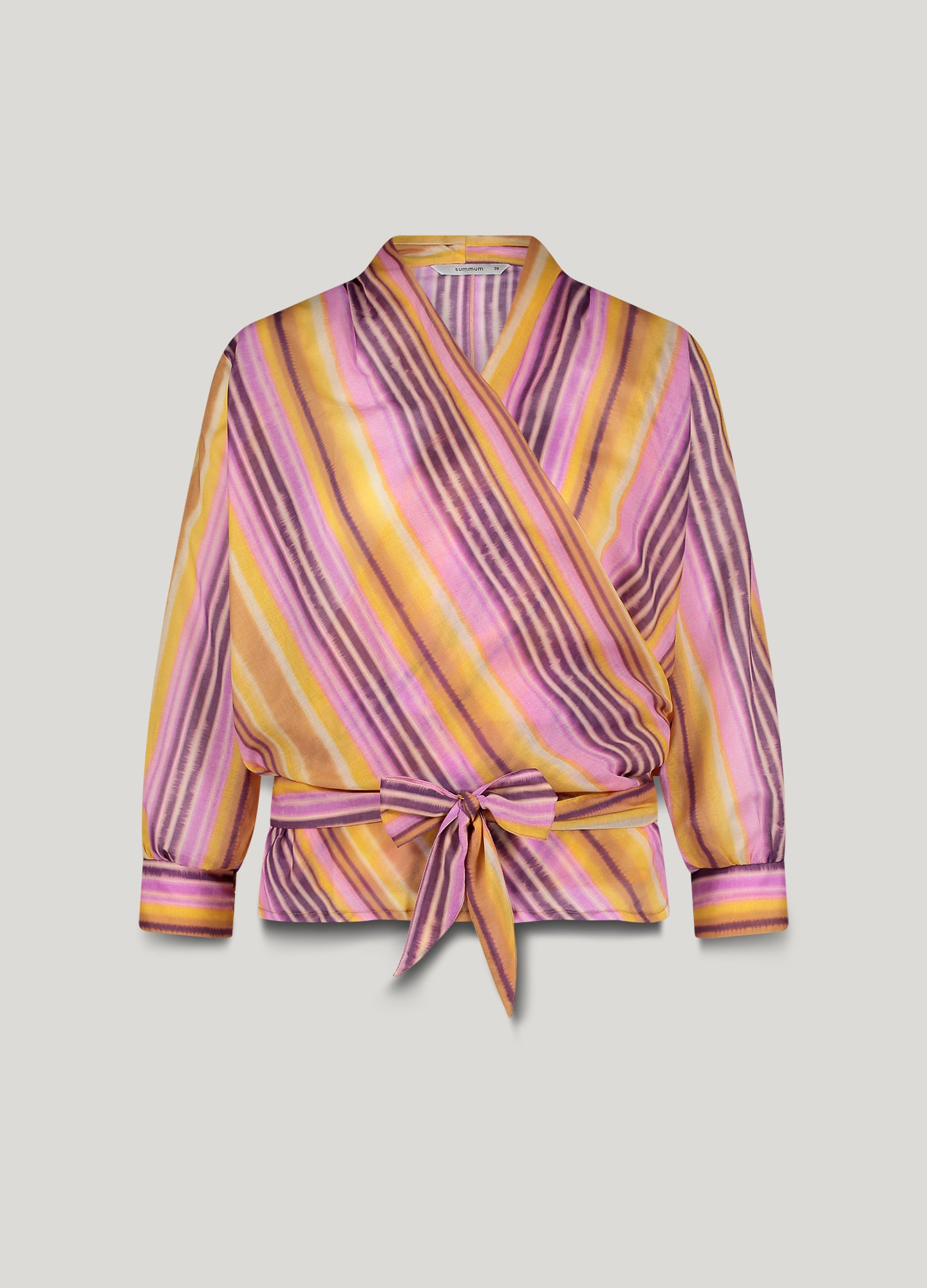 Gestreifte Wickelbluse