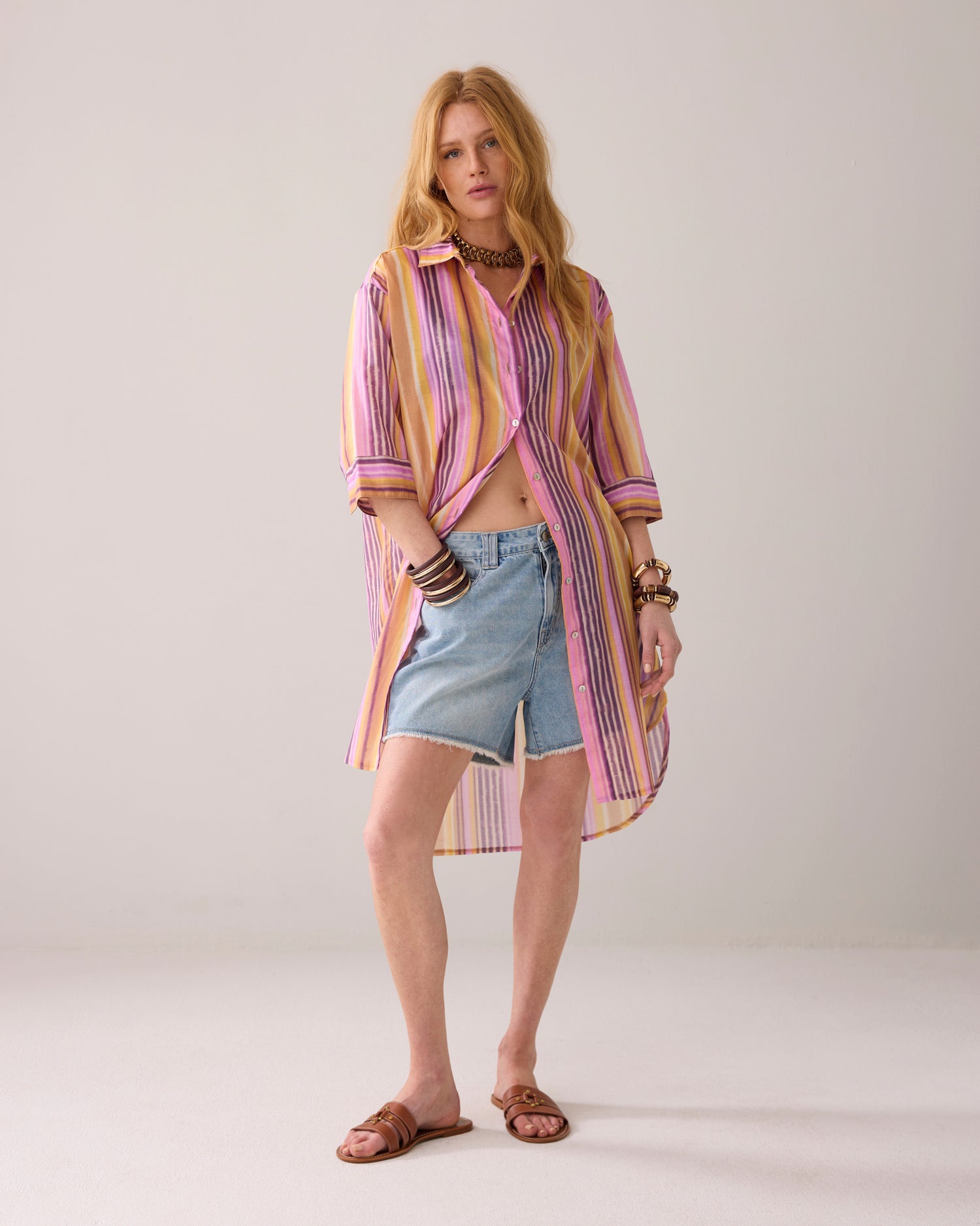 Gestreifte Hemdbluse