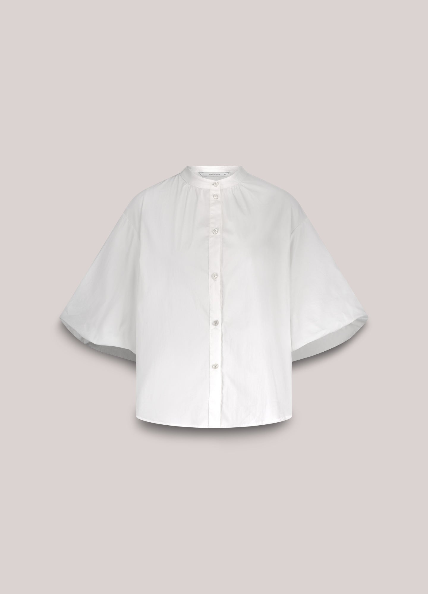 Blouse met diamantknoopjes