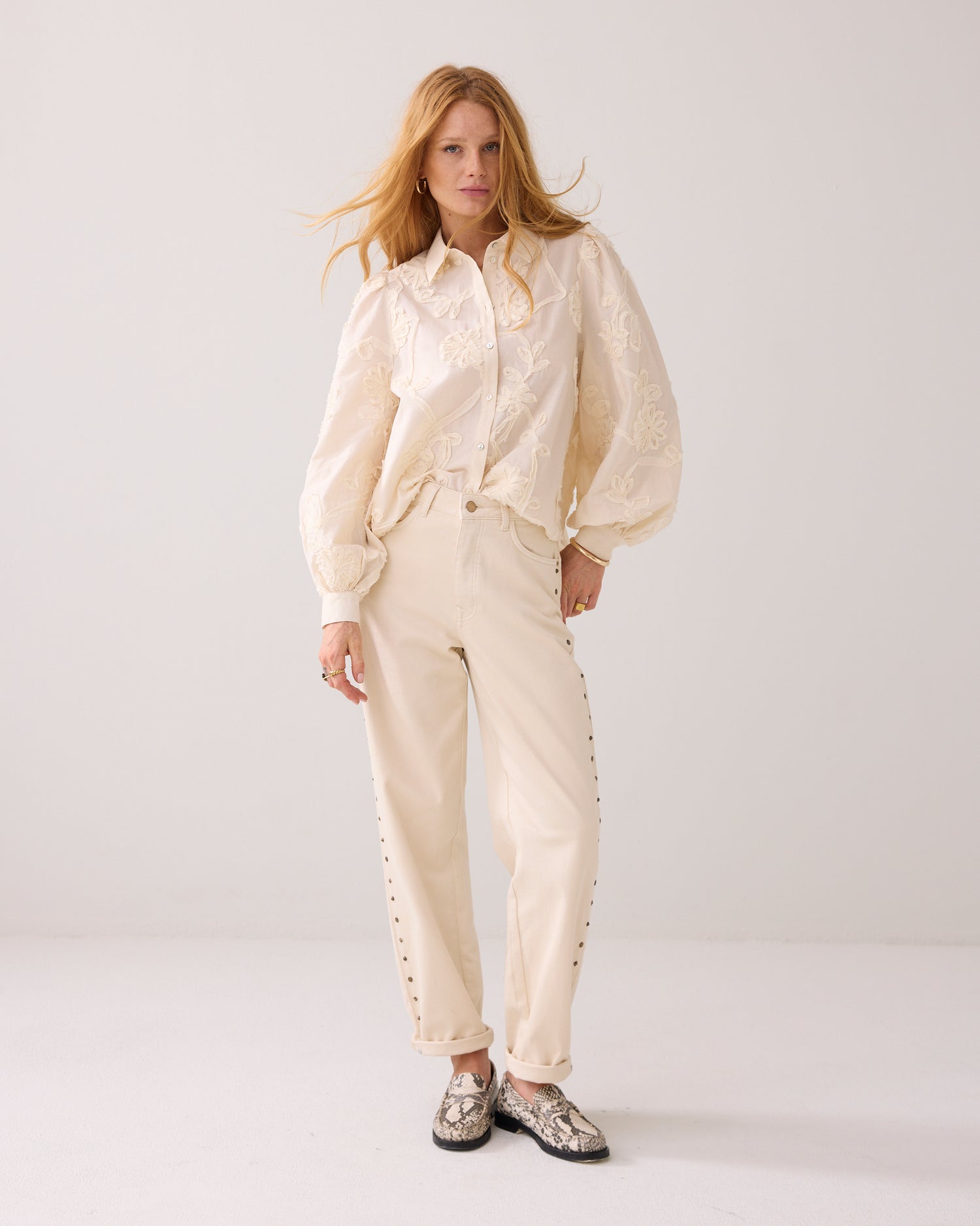 Bluse mit Flower Tape