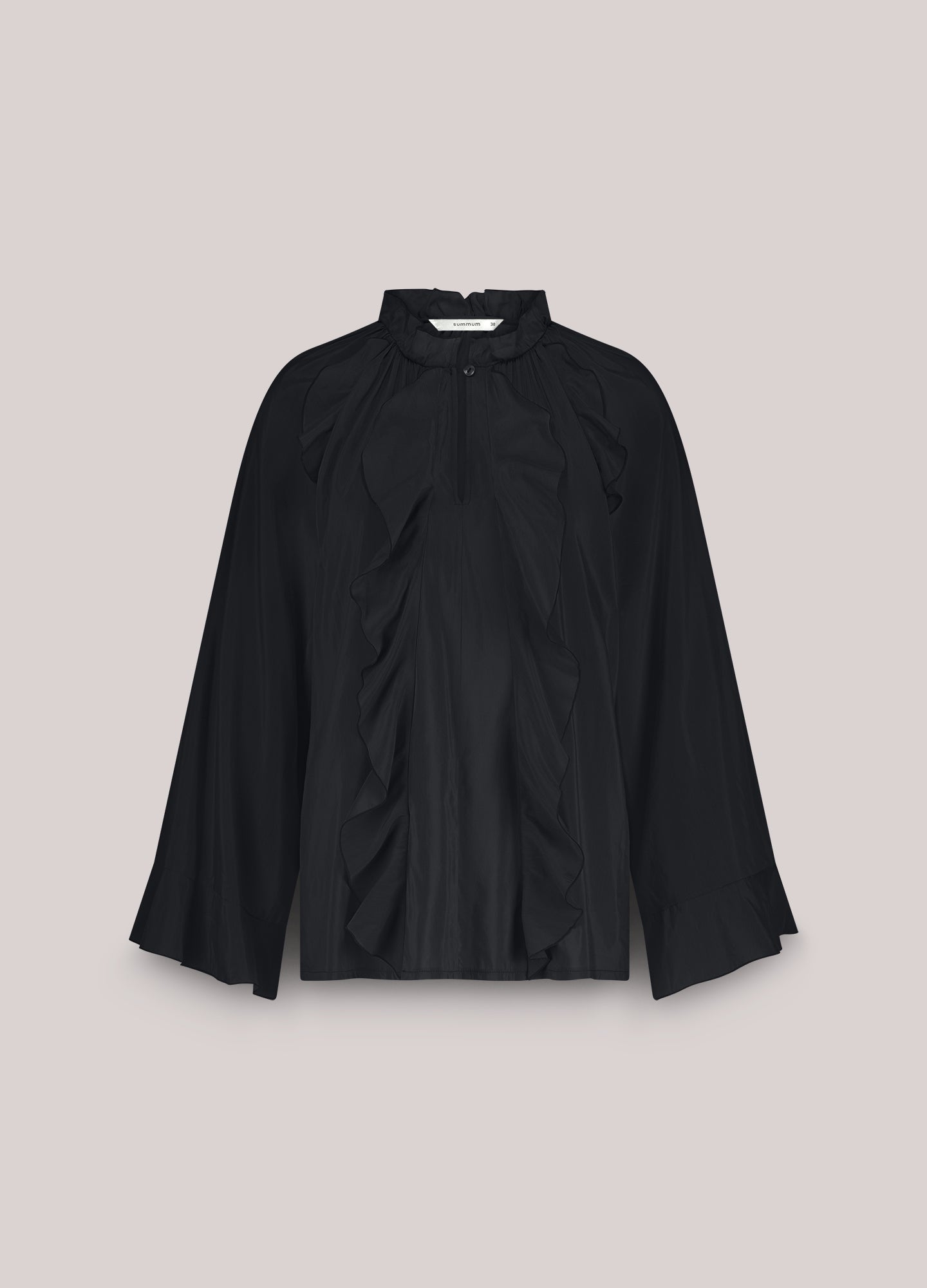 Glänzendes Oberteil mit Rüschen