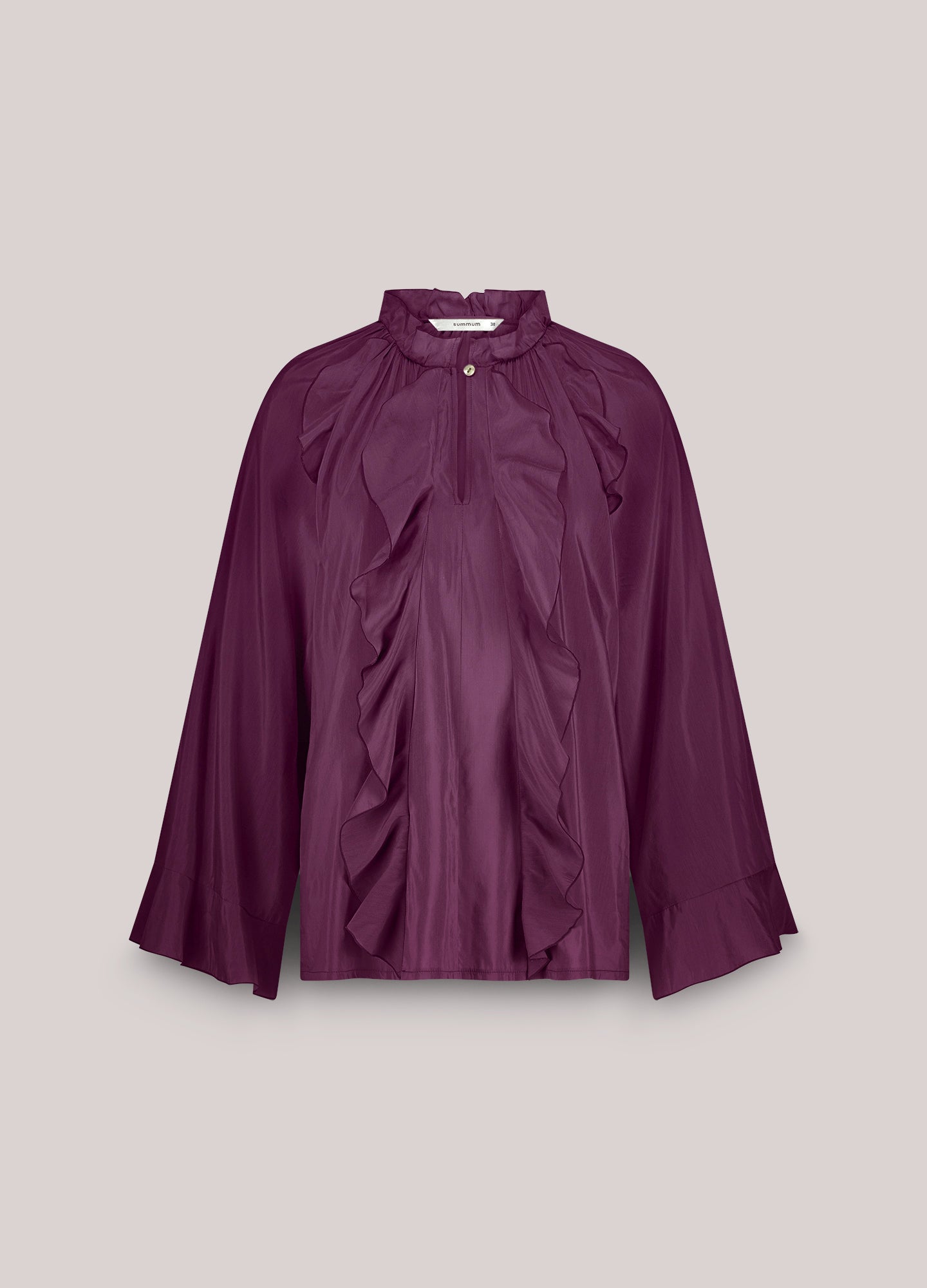 Shiny top with ruffles