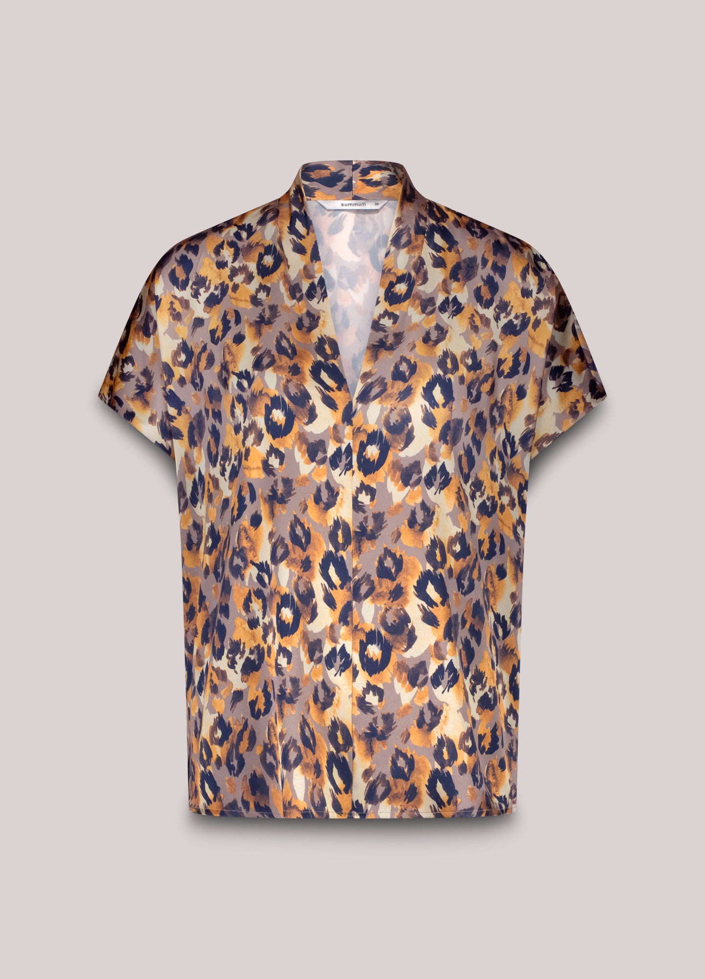 Top mit V-Ausschnitt und Pantherprint