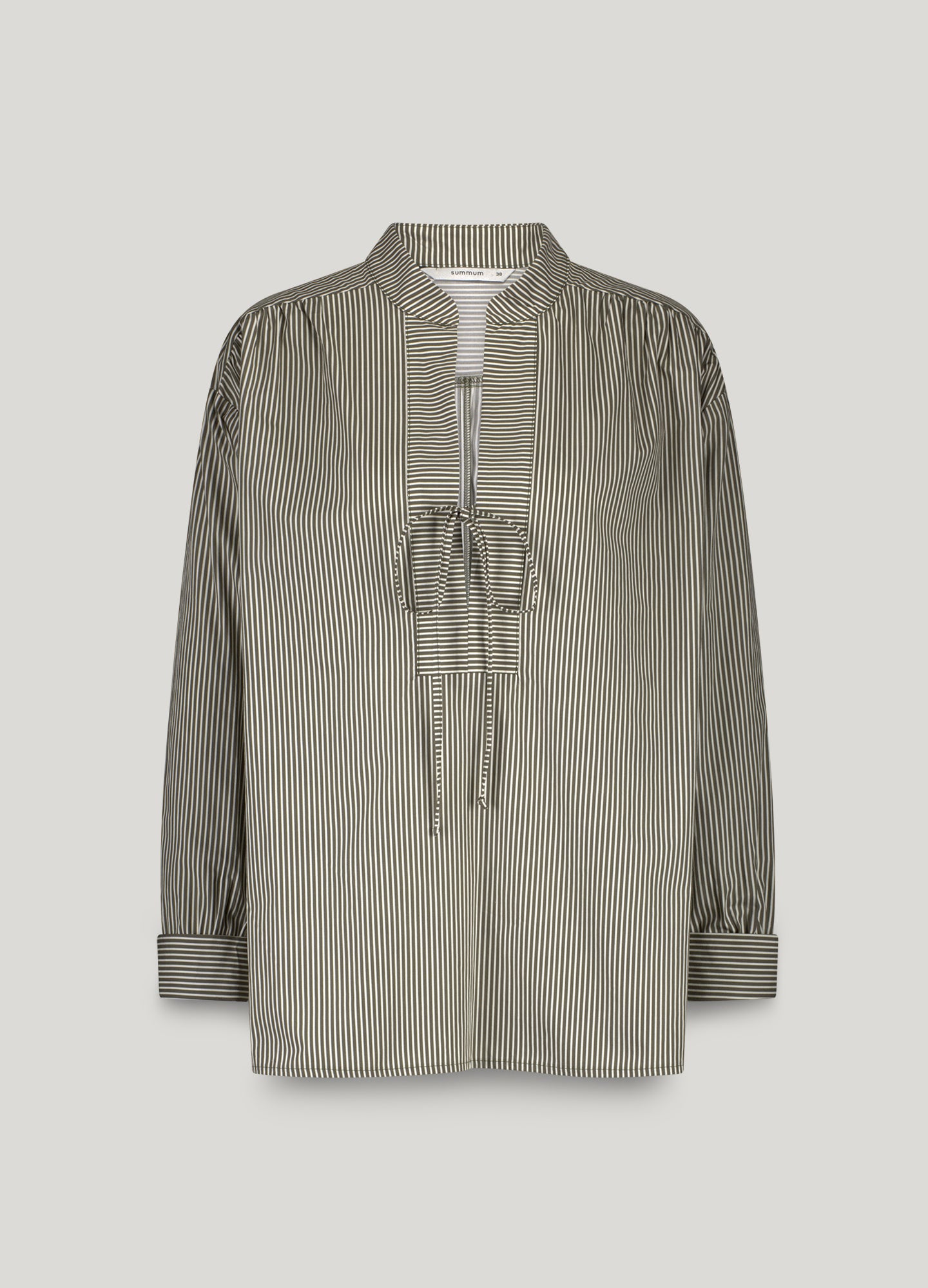 Cotton top with bow fastening