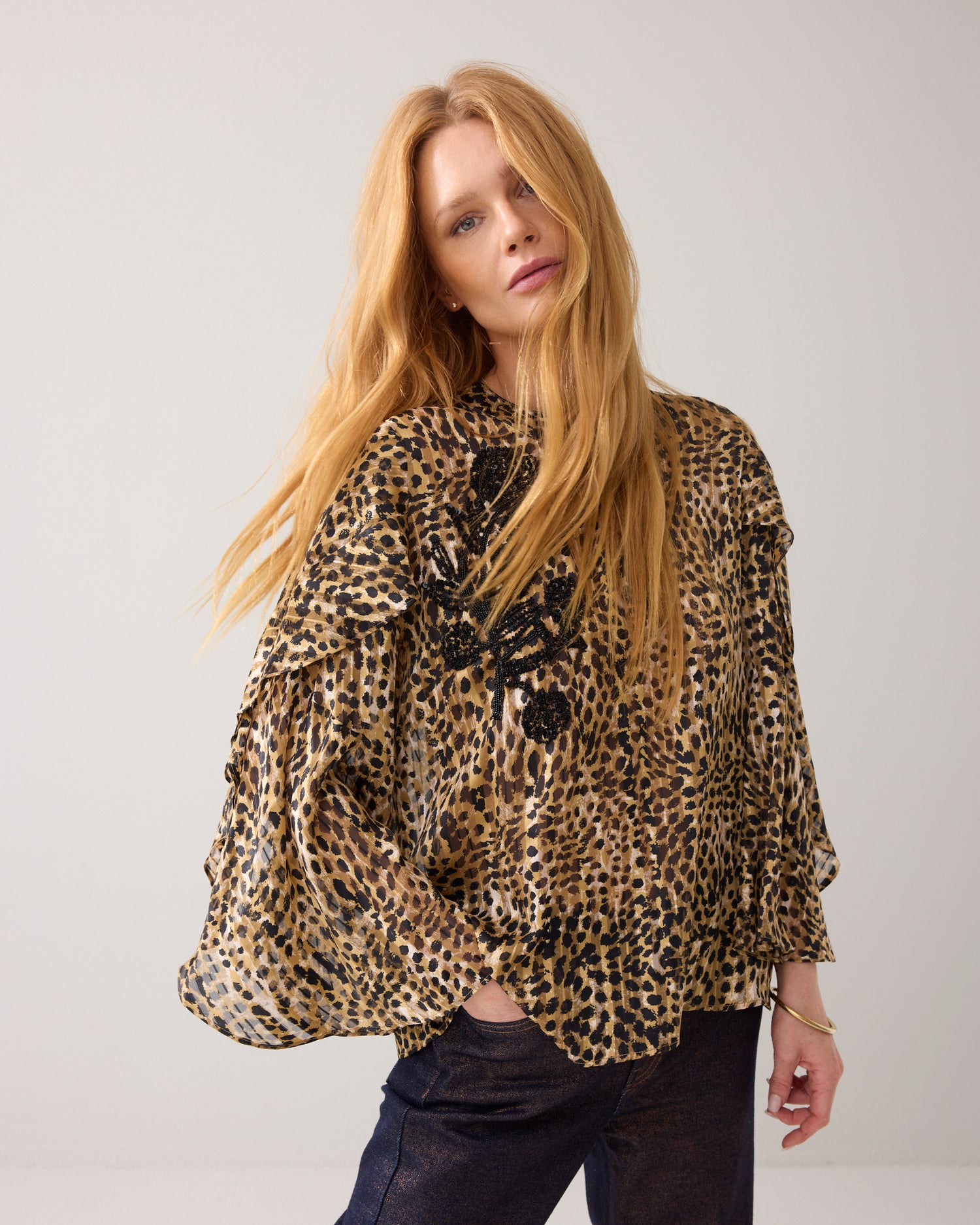 Top with animal print
