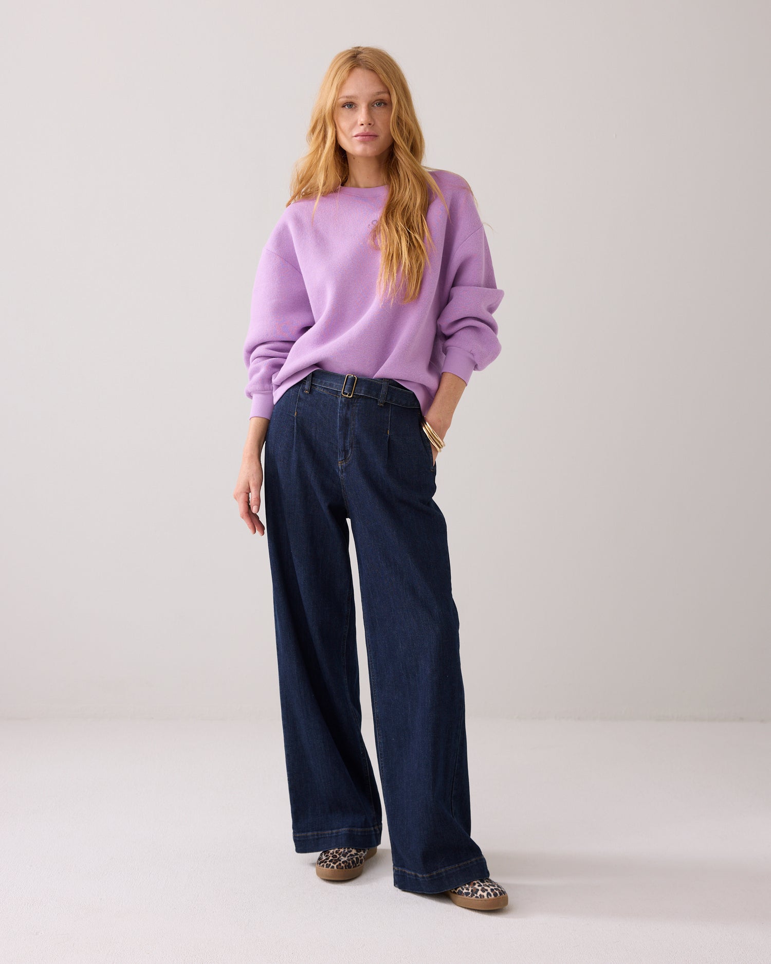 Casual Sweater mit Strasslogo