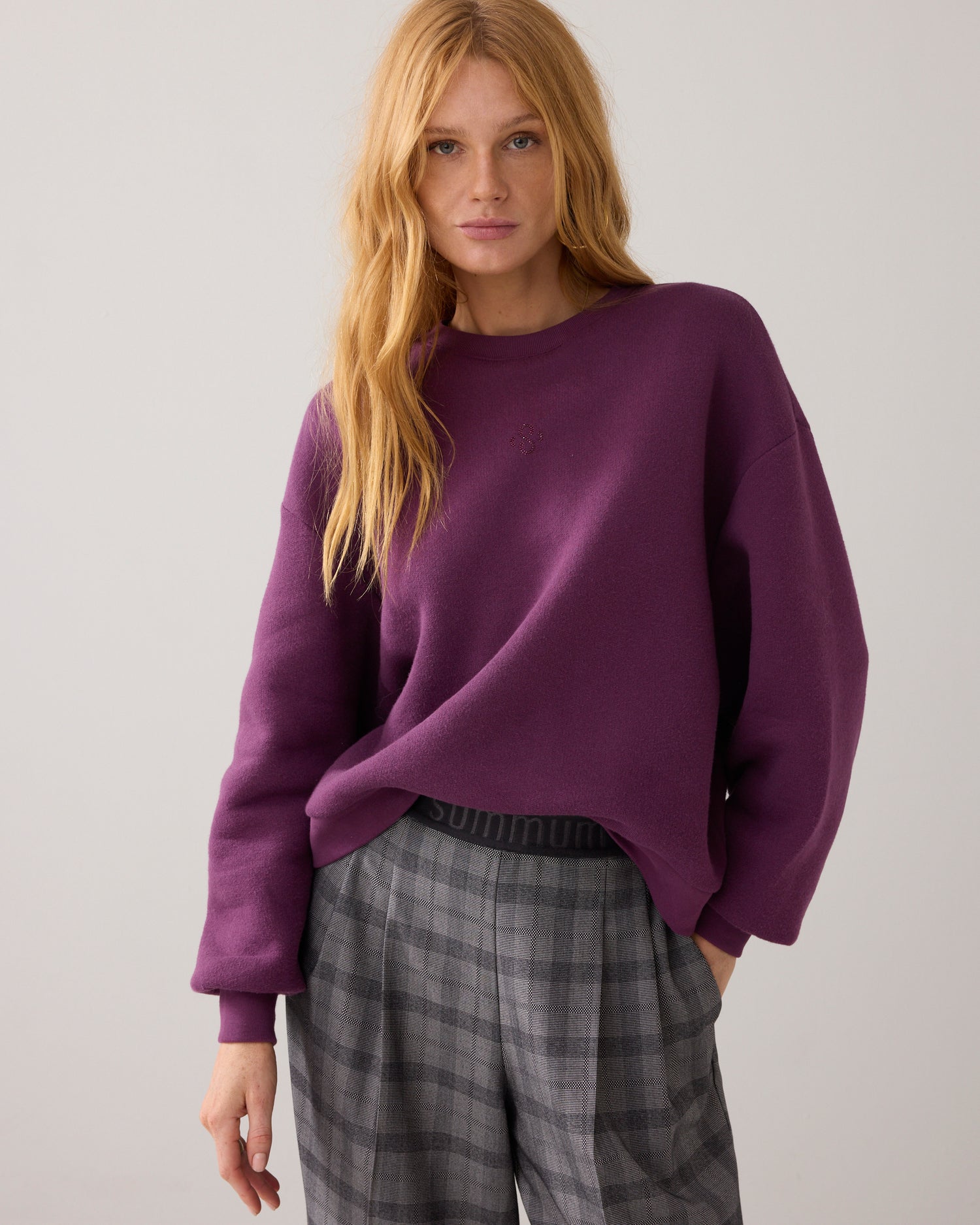 Casual Sweater mit Strasslogo