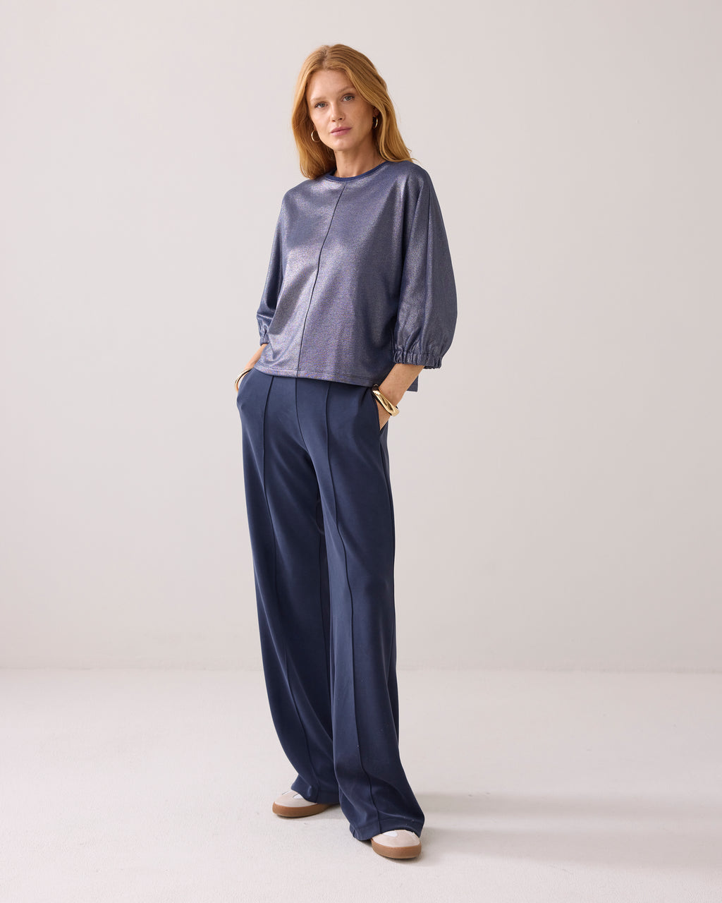 Sweat top in foil print – Summum