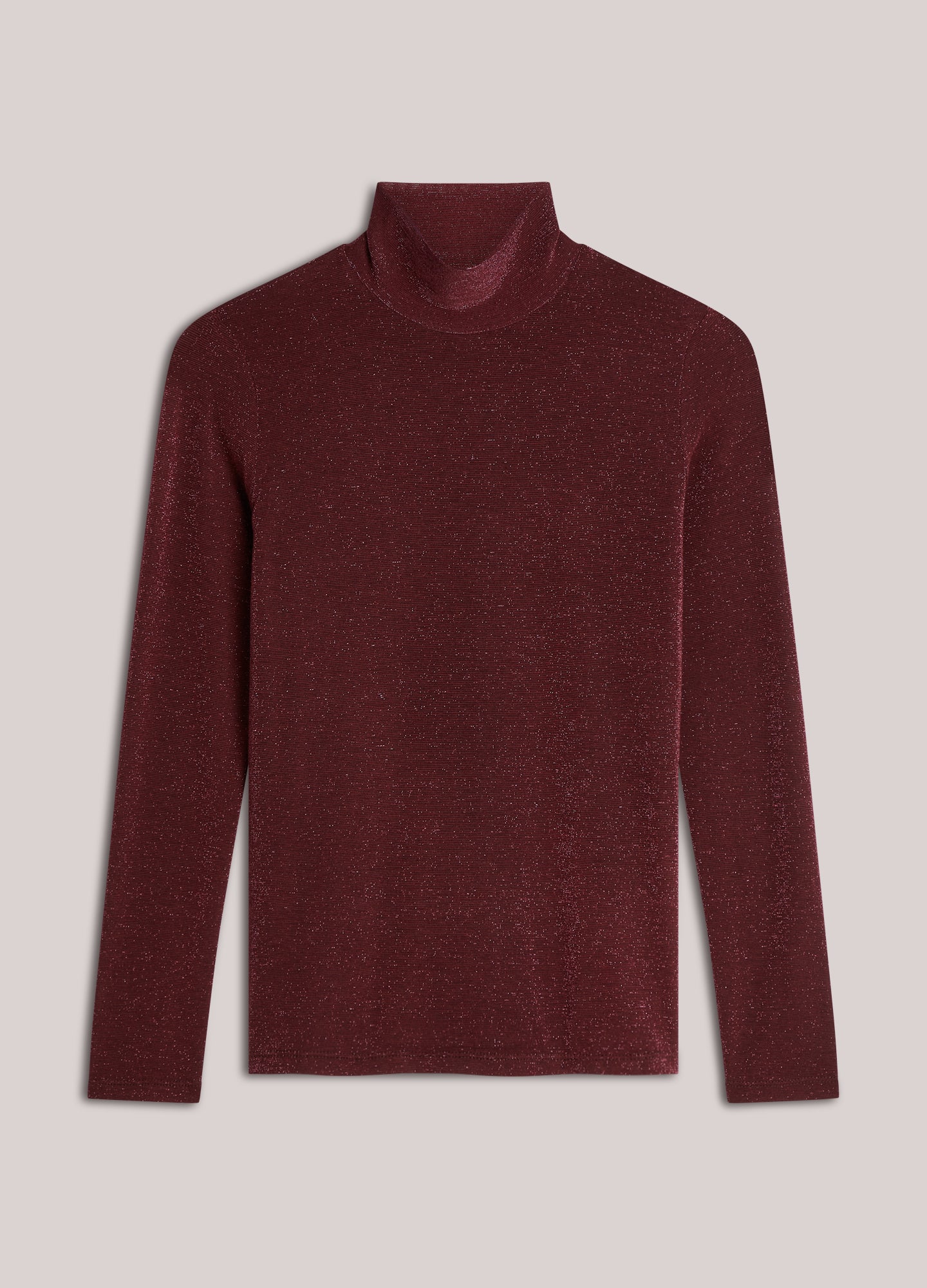 Fitted long-sleeved top in Italian fabric