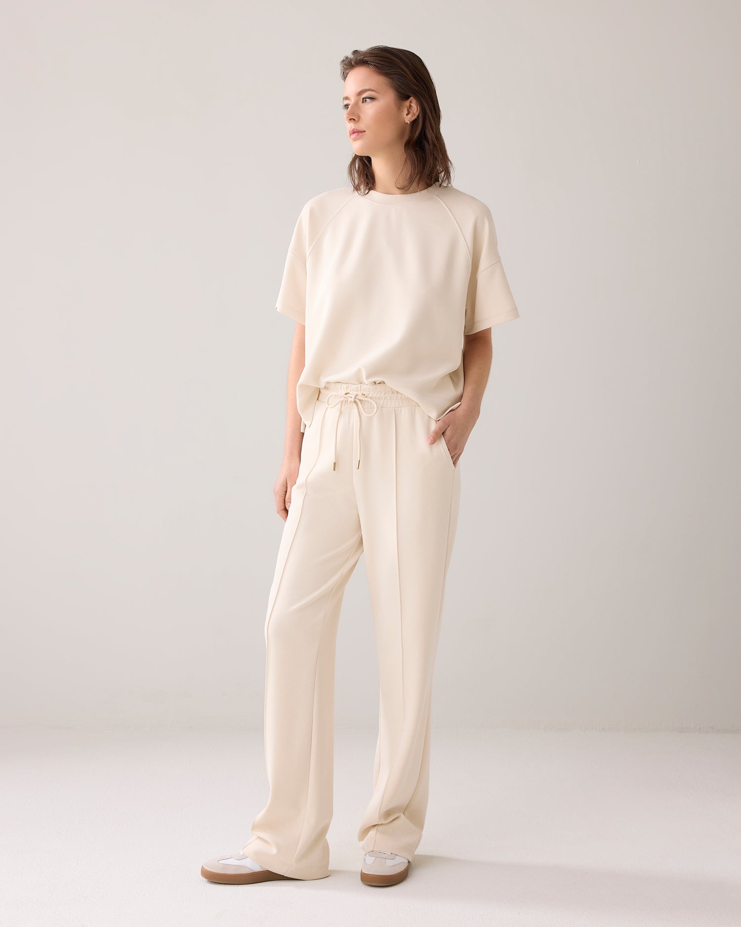 Wide scuba trousers