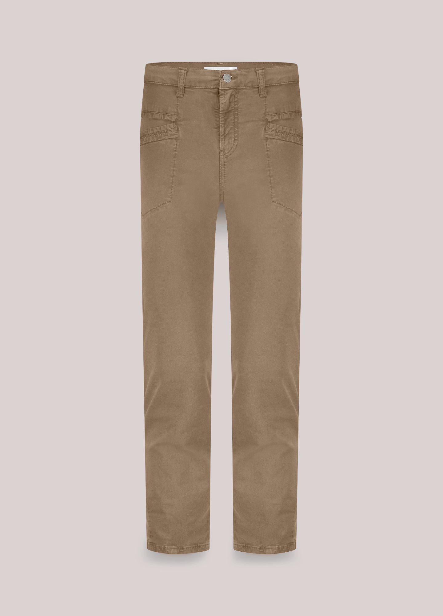 Tapered trousers in peach finish