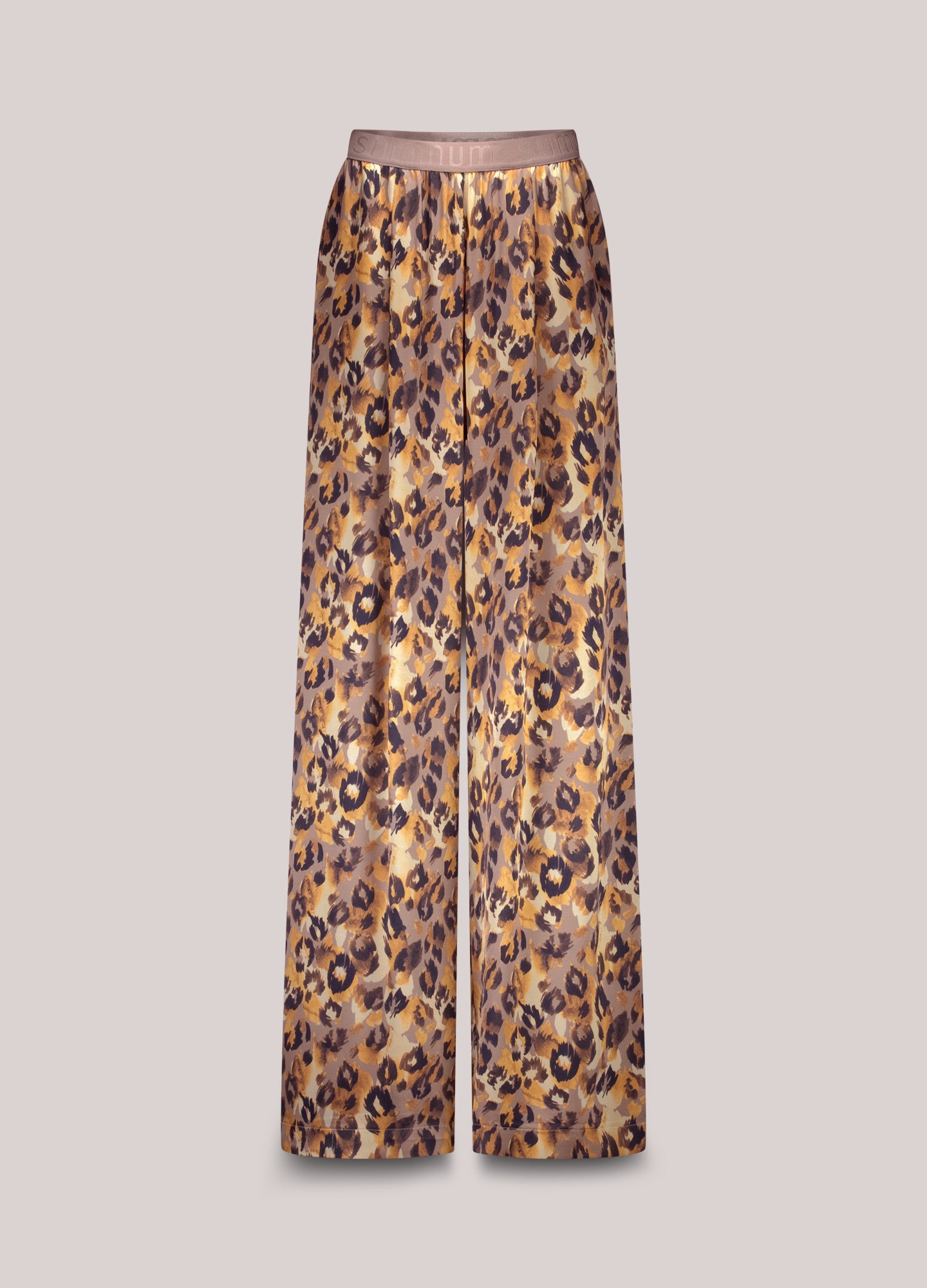 Wide trousers in panther print