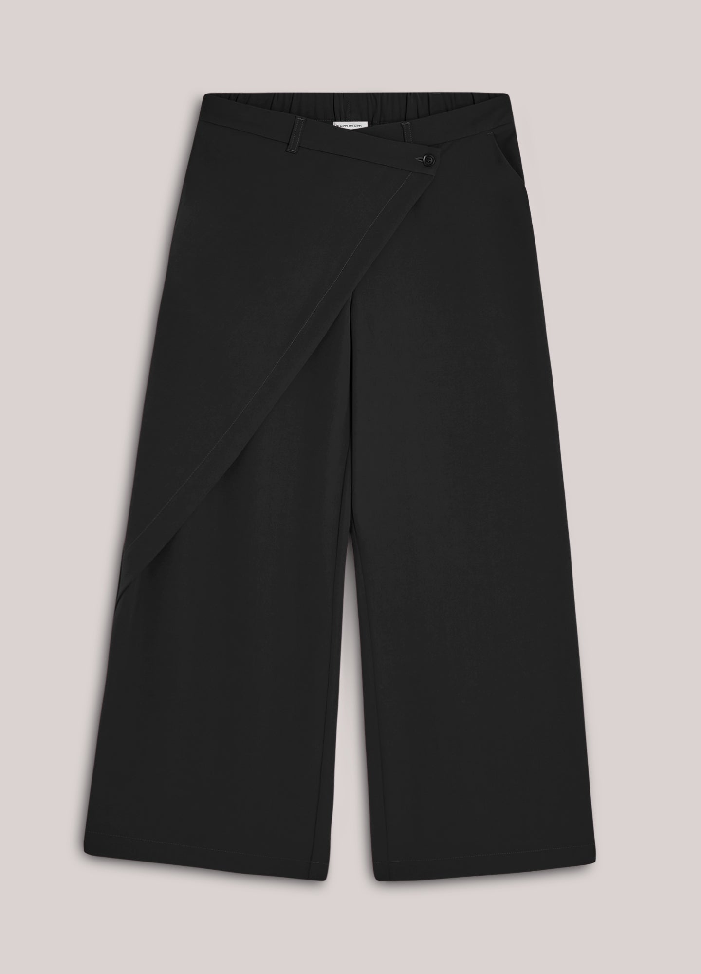 Wide-leg trousers with crossover