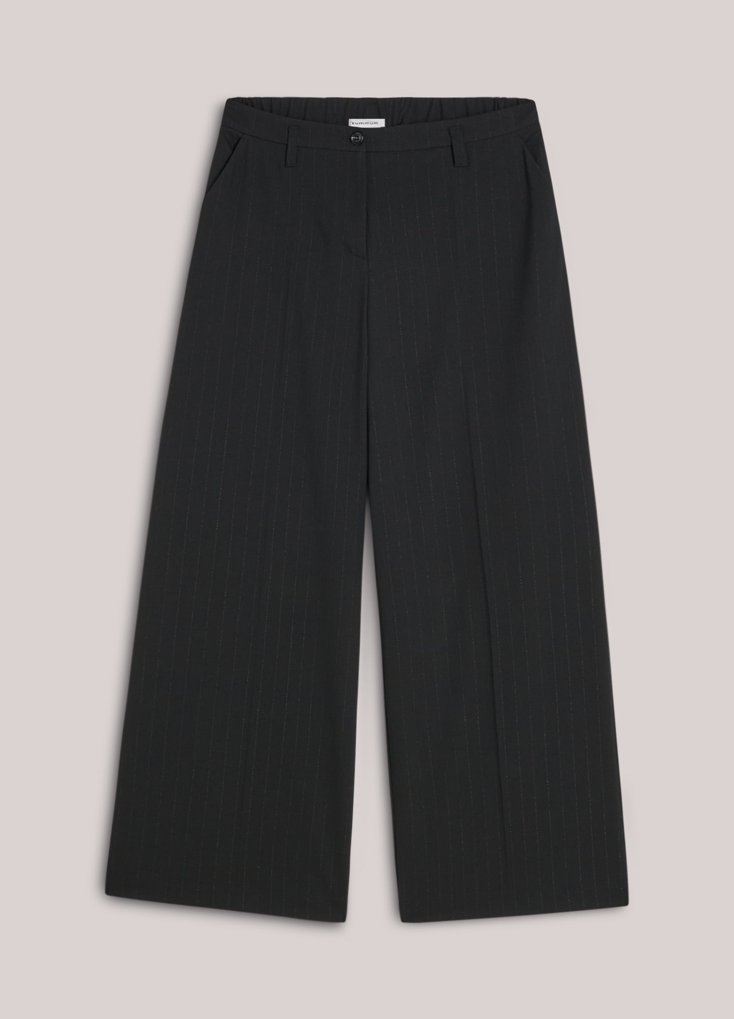 Wide-leg pinstripe pants
