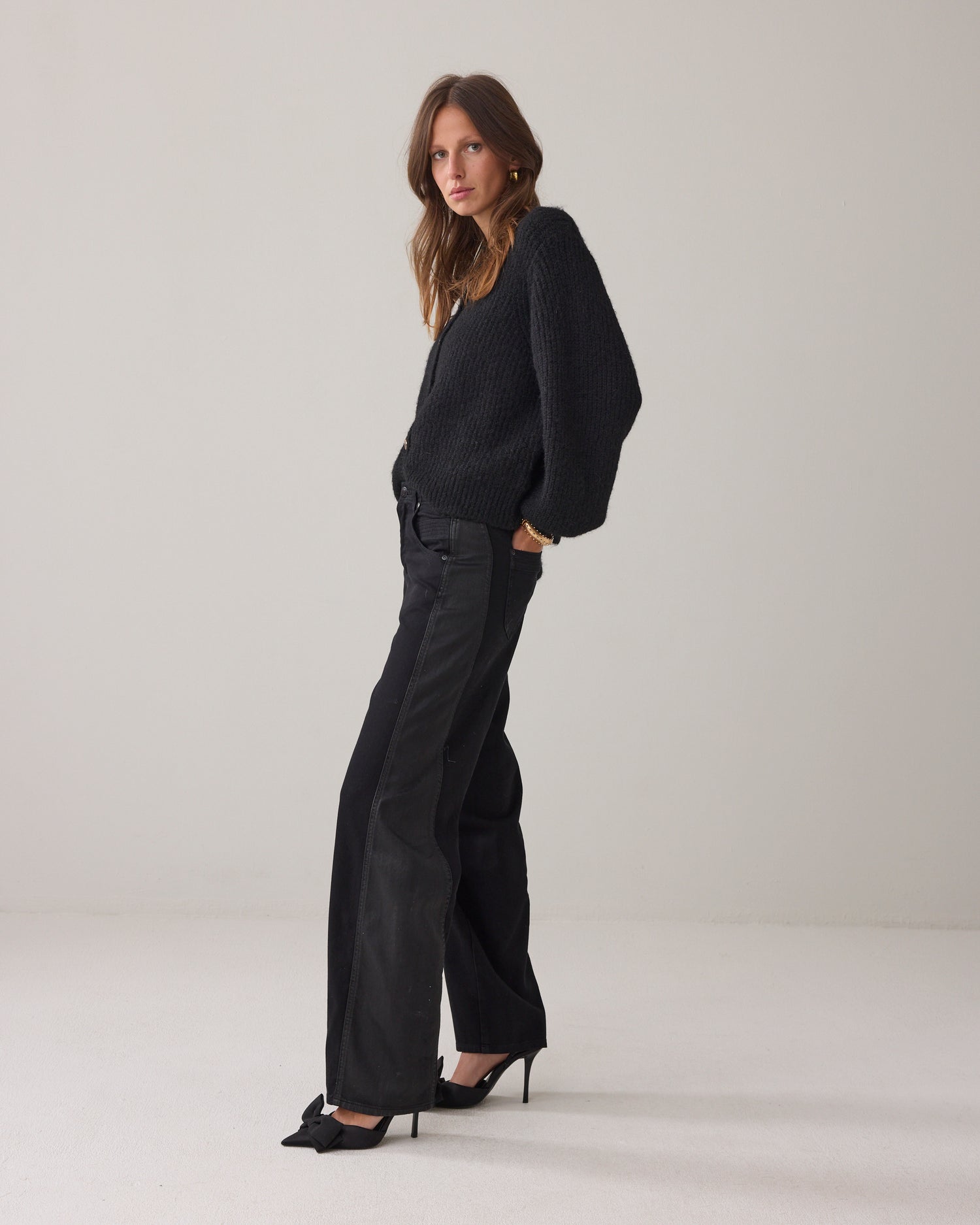 Baggy straight fit broek