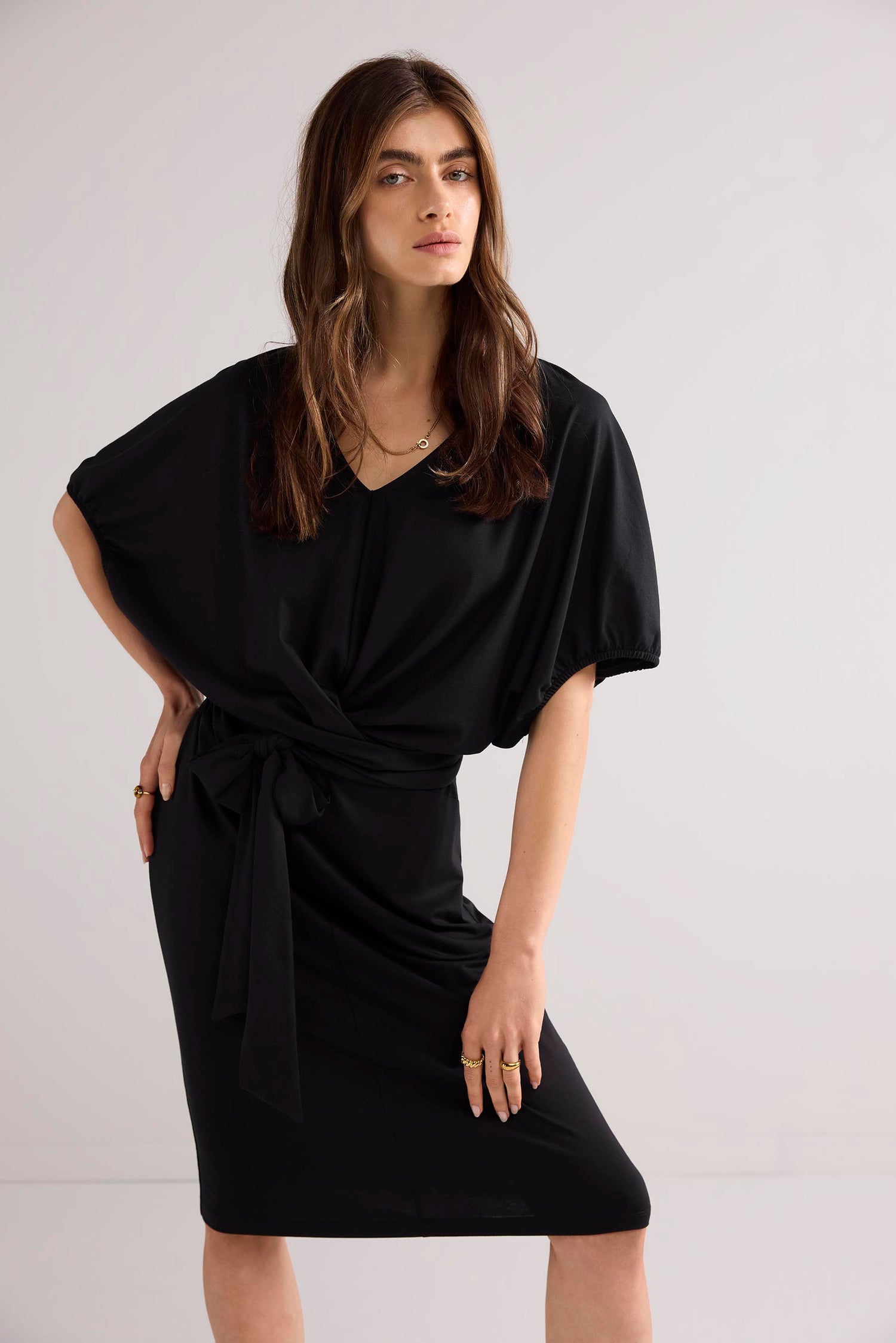 Jersey-Wickelkleid