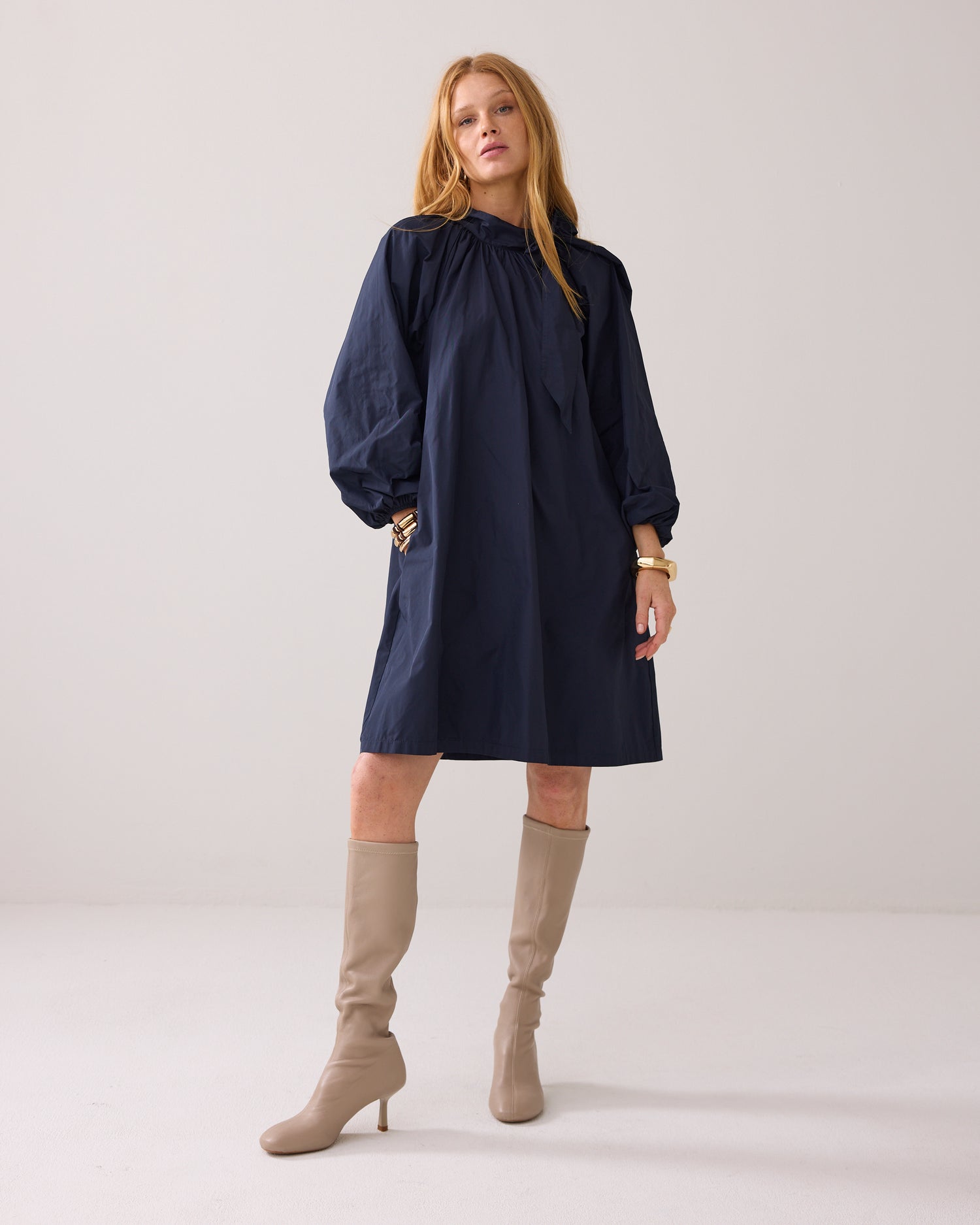 A-Linien-Kleid Taft