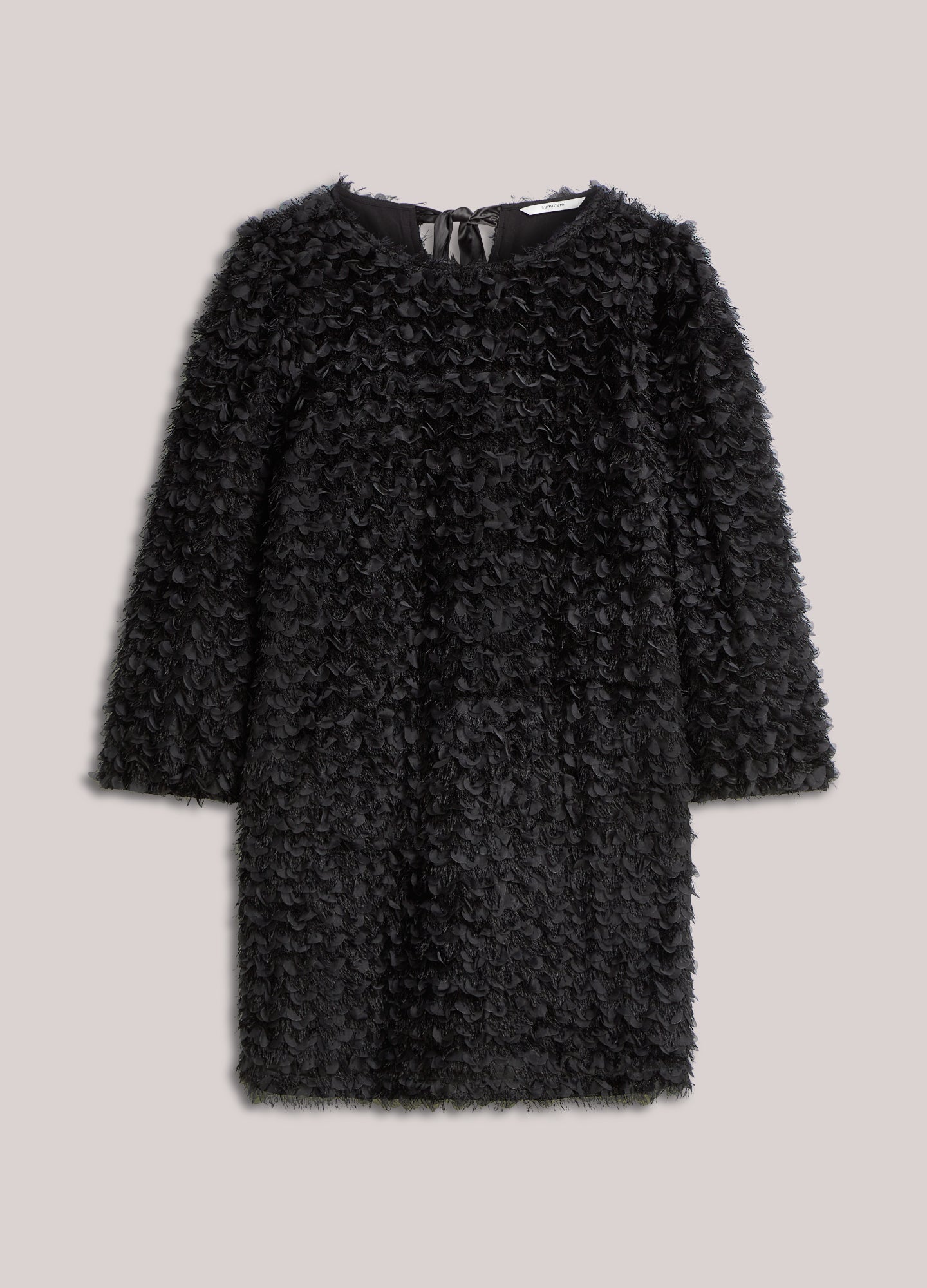 Fluffy knee-length dress