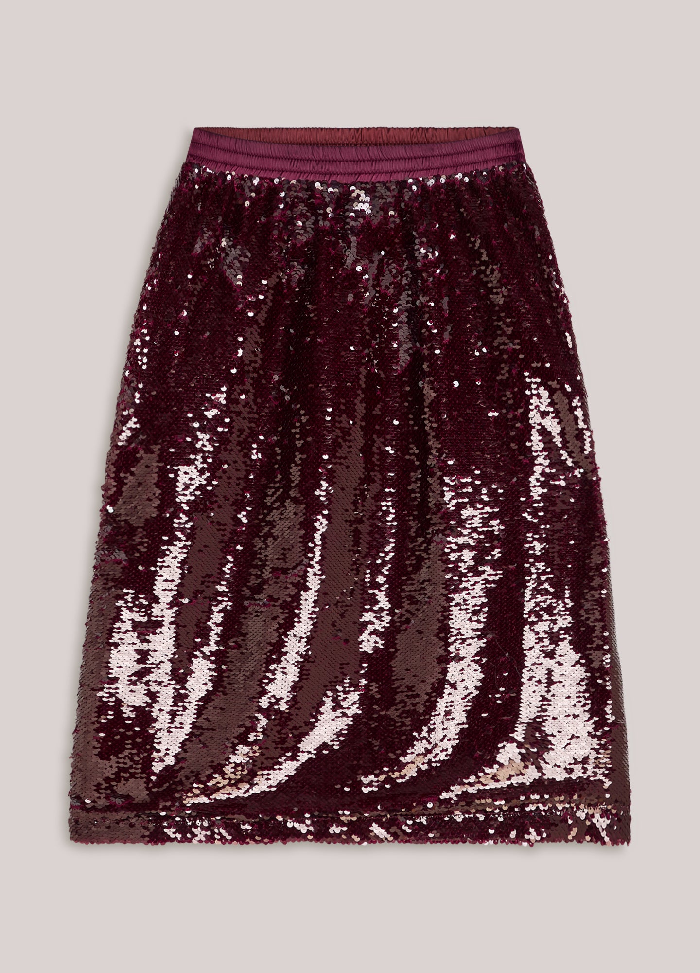 Midi skirt in sequin fabric