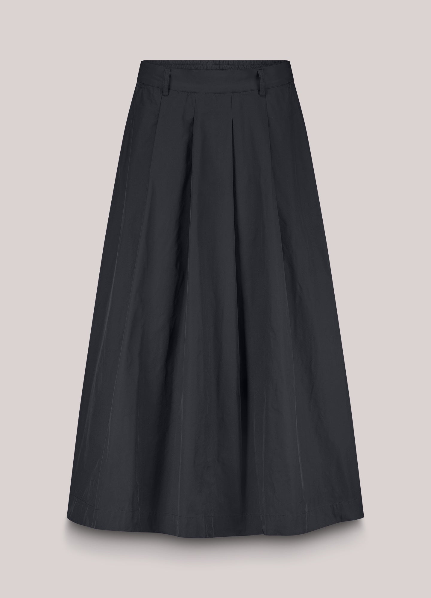Wide taffeta skirt