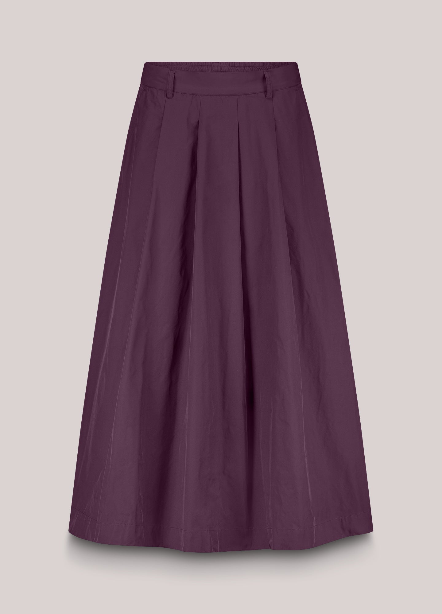 Wide taffeta skirt