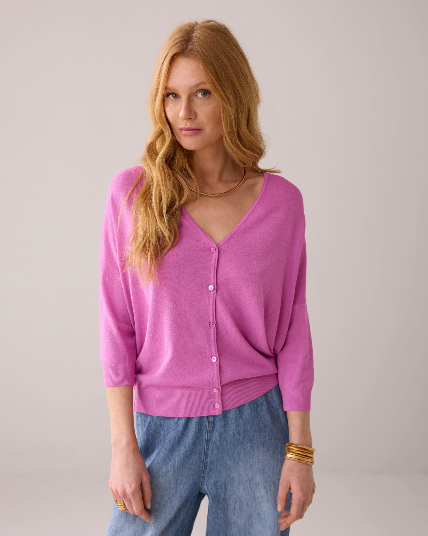 Strickjacke Feinstrick