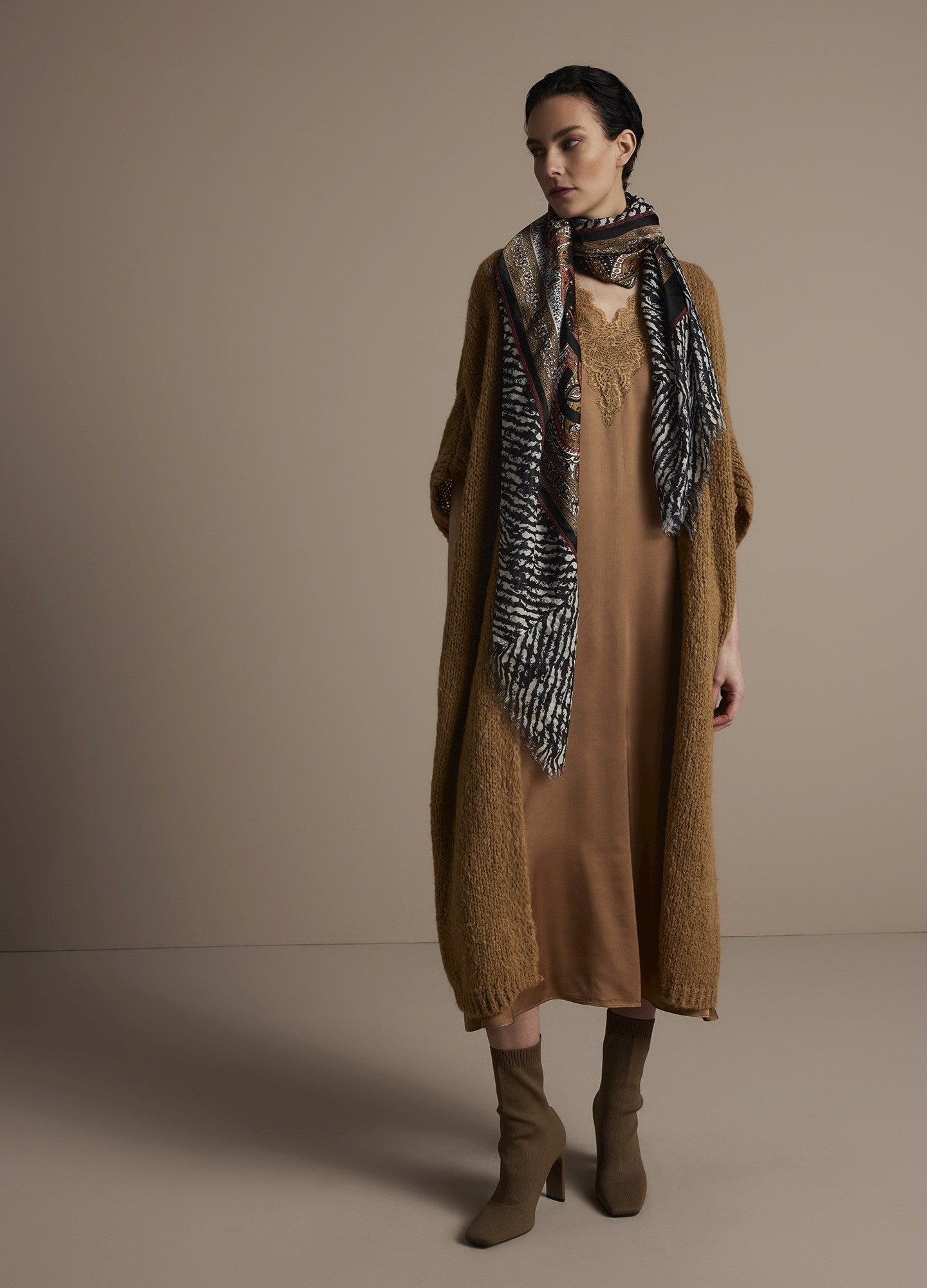 Long mohair-blend cardigan