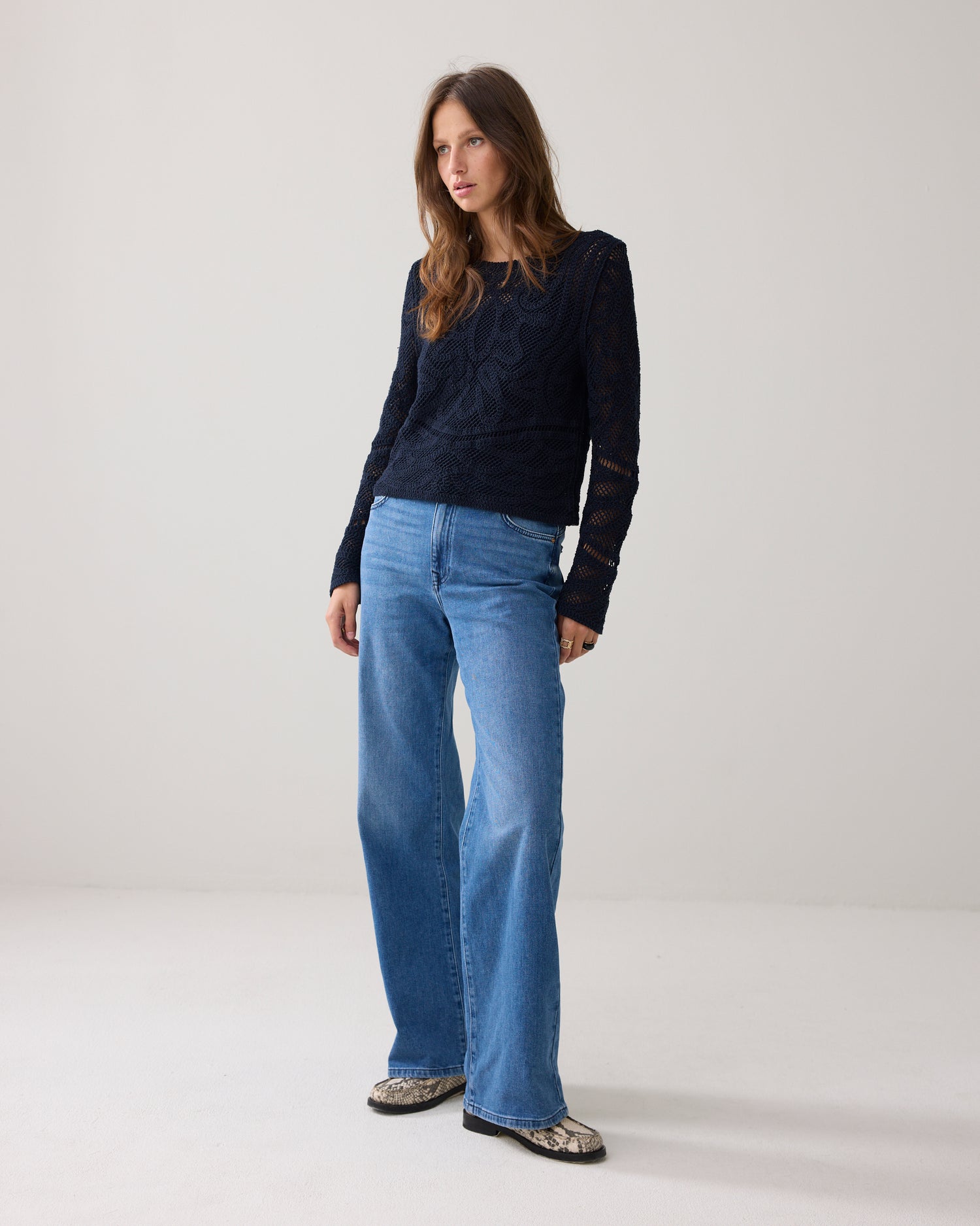 Pullover Makramee-Look