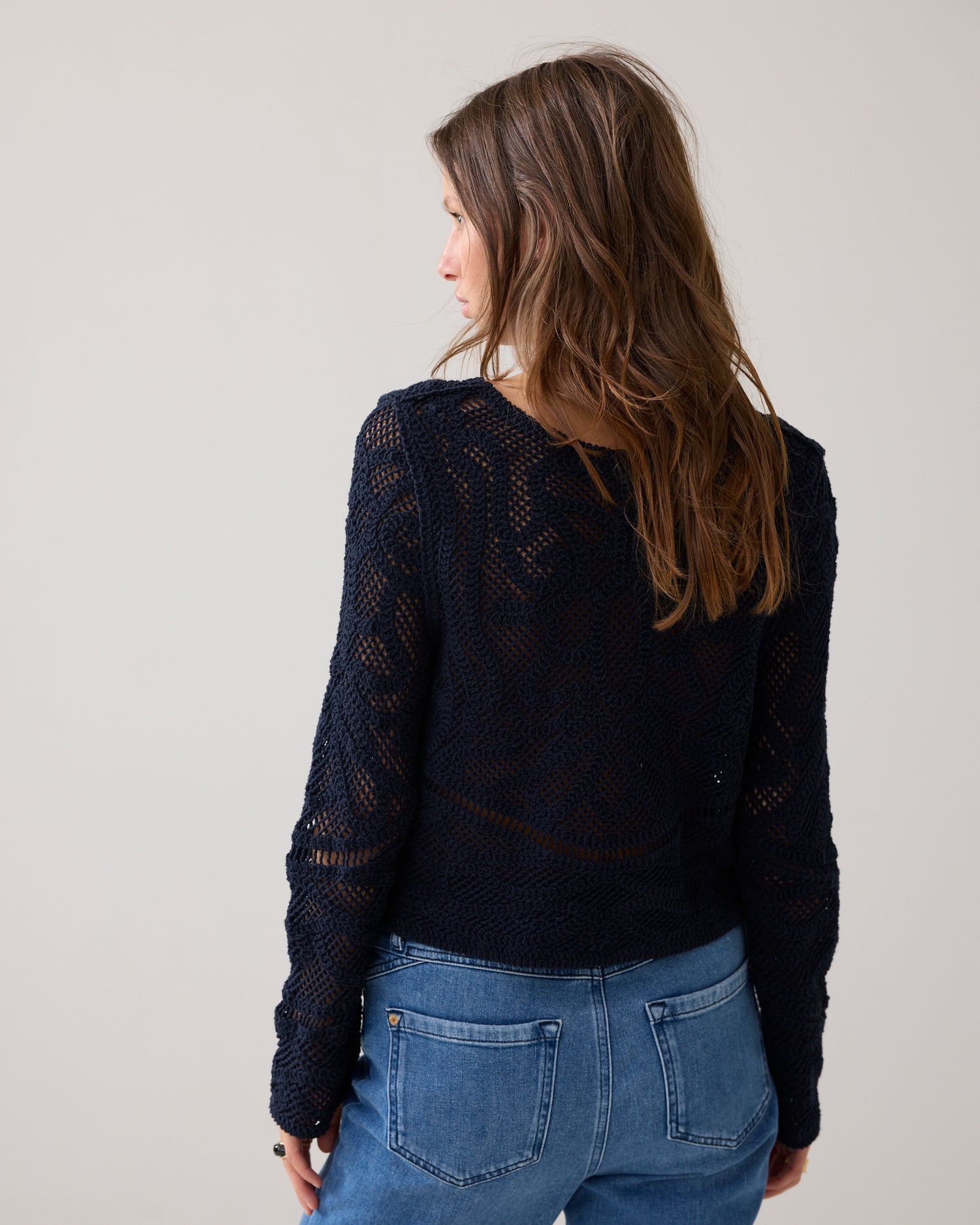 Pullover Makramee-Look