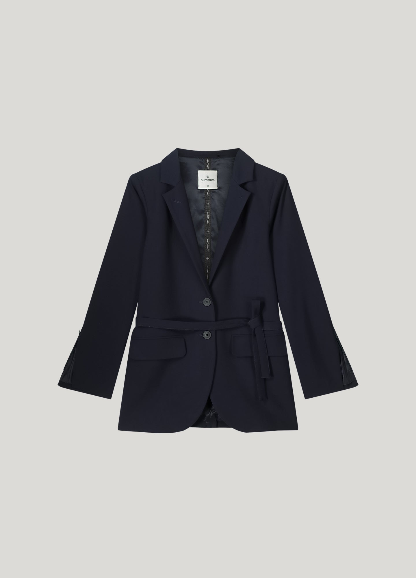 Boyfriend blazer met stoffen ceintuur