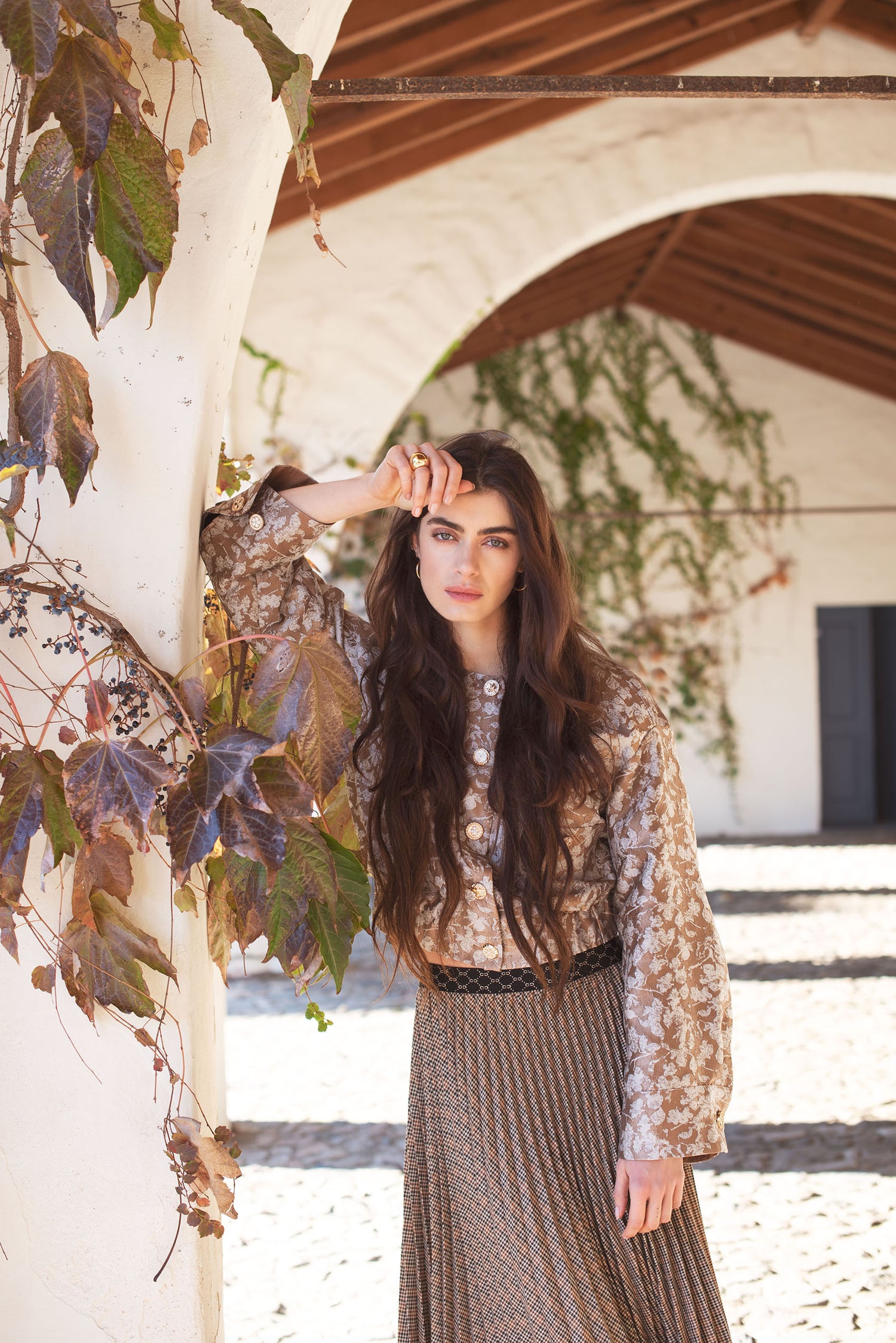 Short jacquard jacket