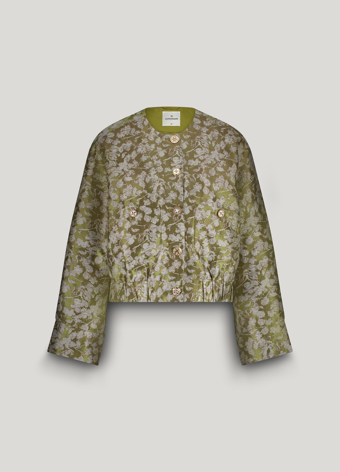 Boxy jasje van glanzend jacquard stof