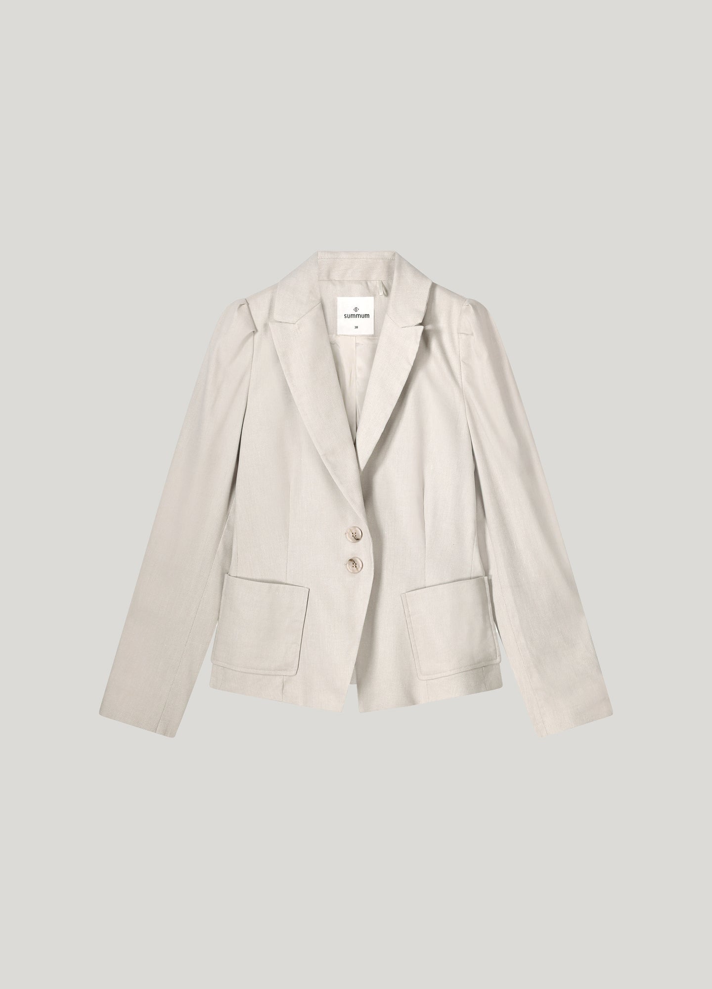 Getailleerde blazer van linnenblend