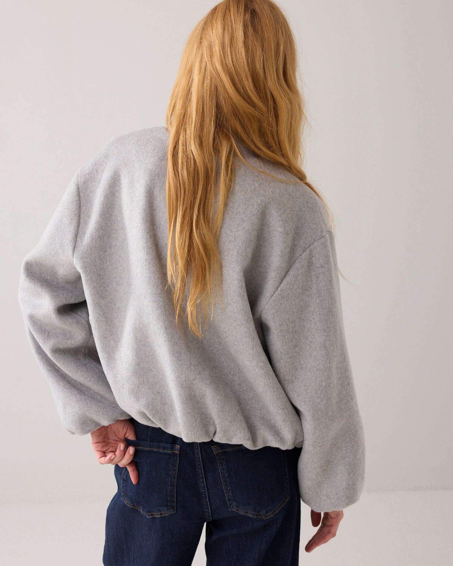 Bomber jacket in wool blend