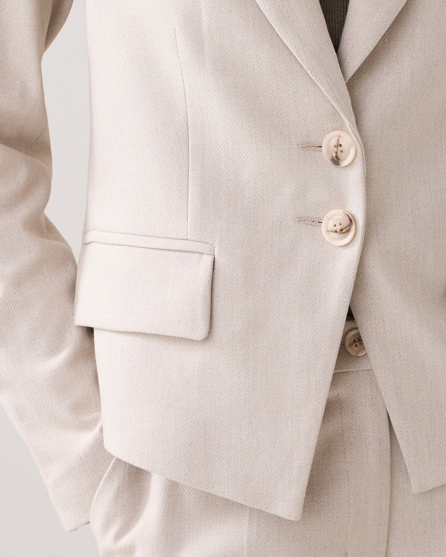 Tailored melange blazer