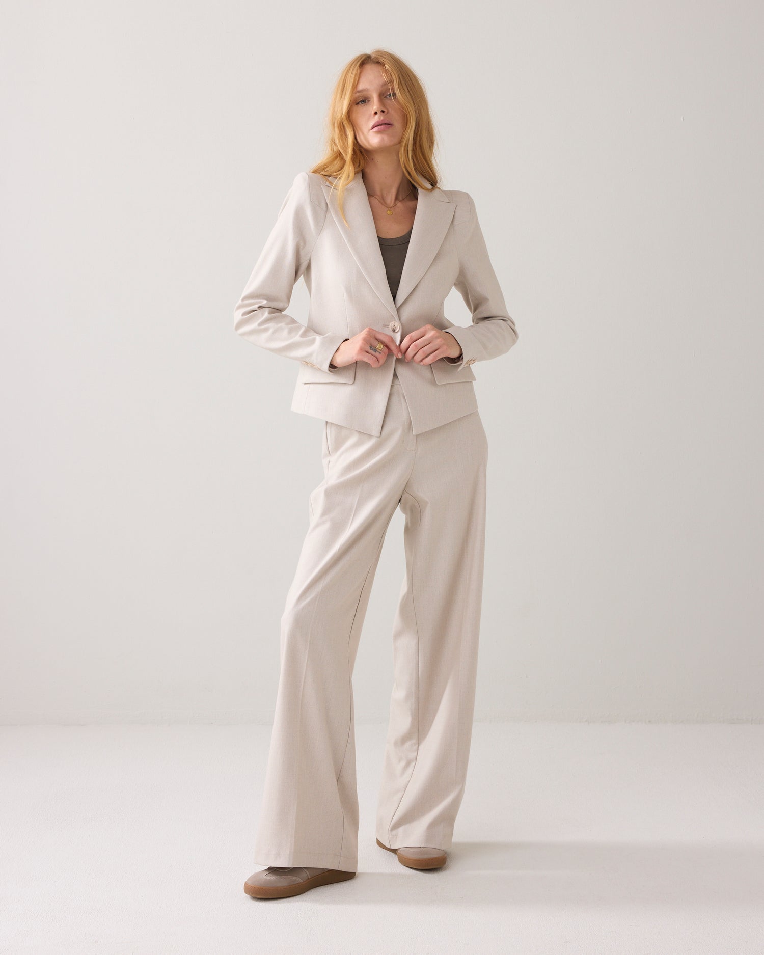 Tailored melange blazer