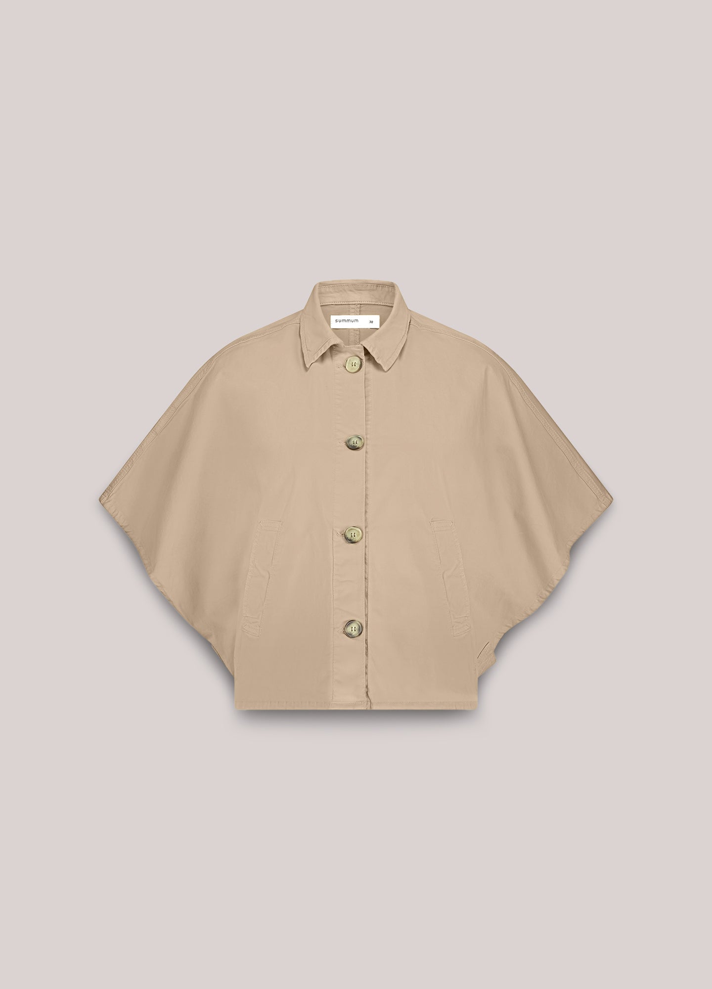 Cape in crispy cotton