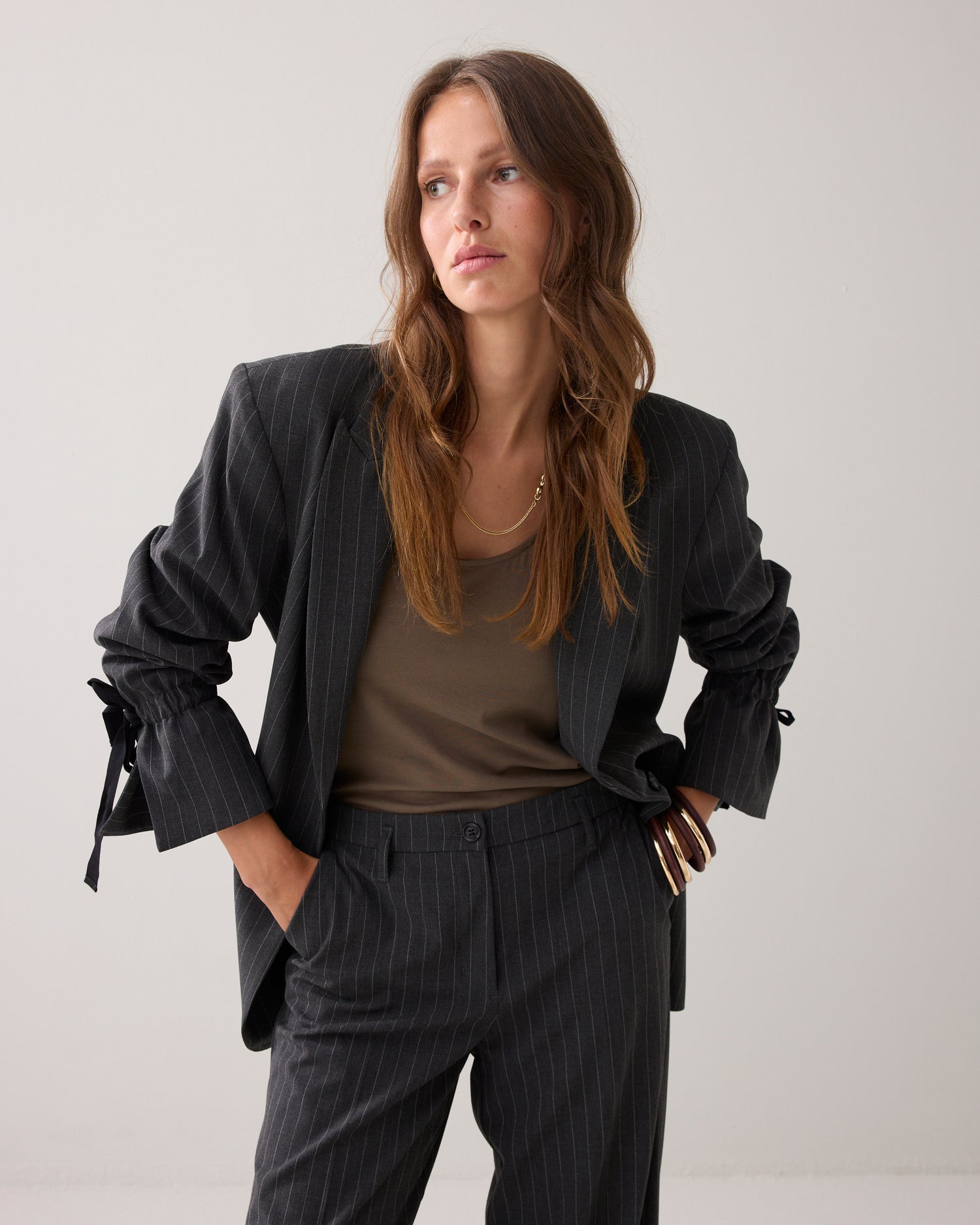 Boyfriend blazer pinstripe
