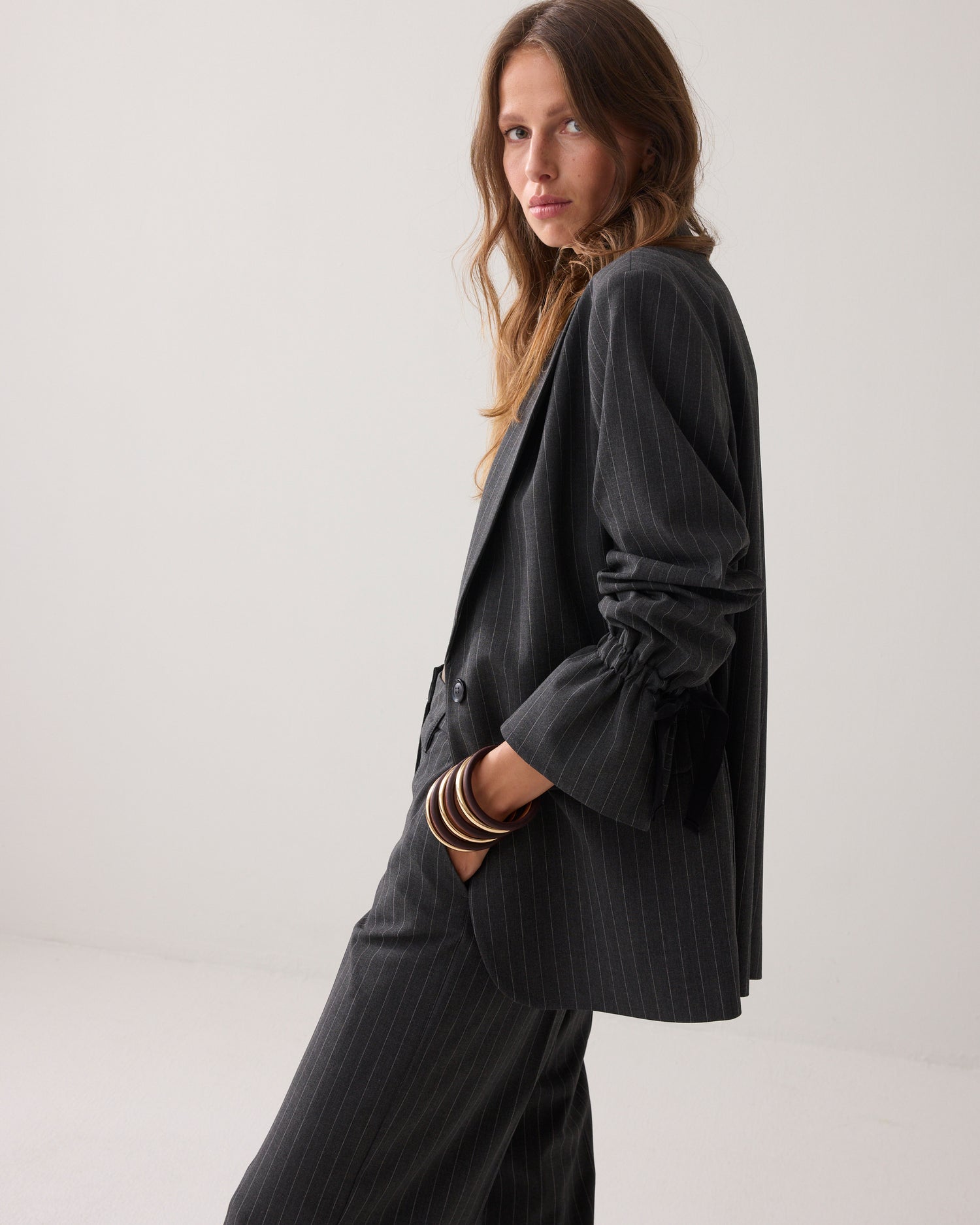 Boyfriend blazer pinstripe
