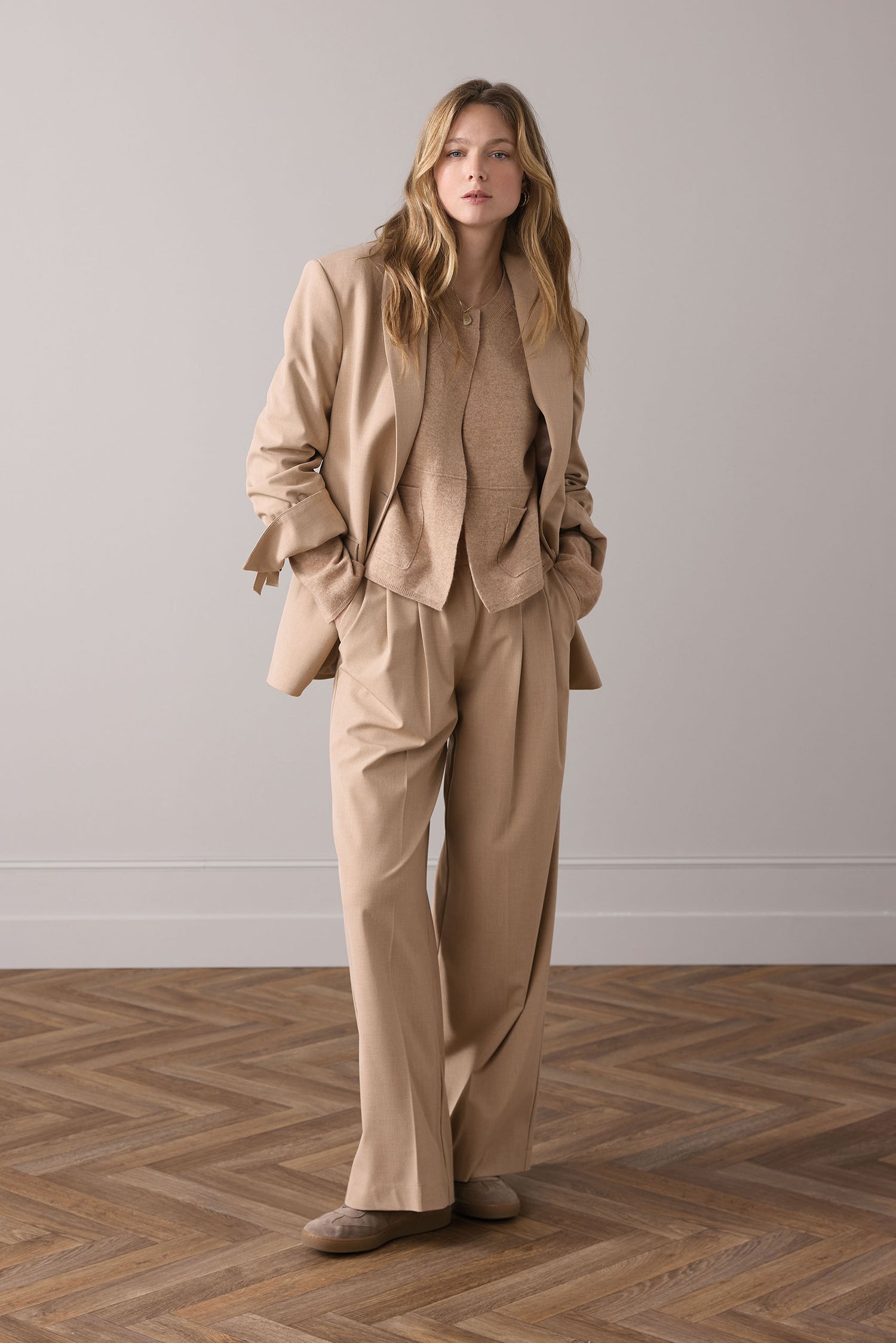 Melange boyfriend blazer