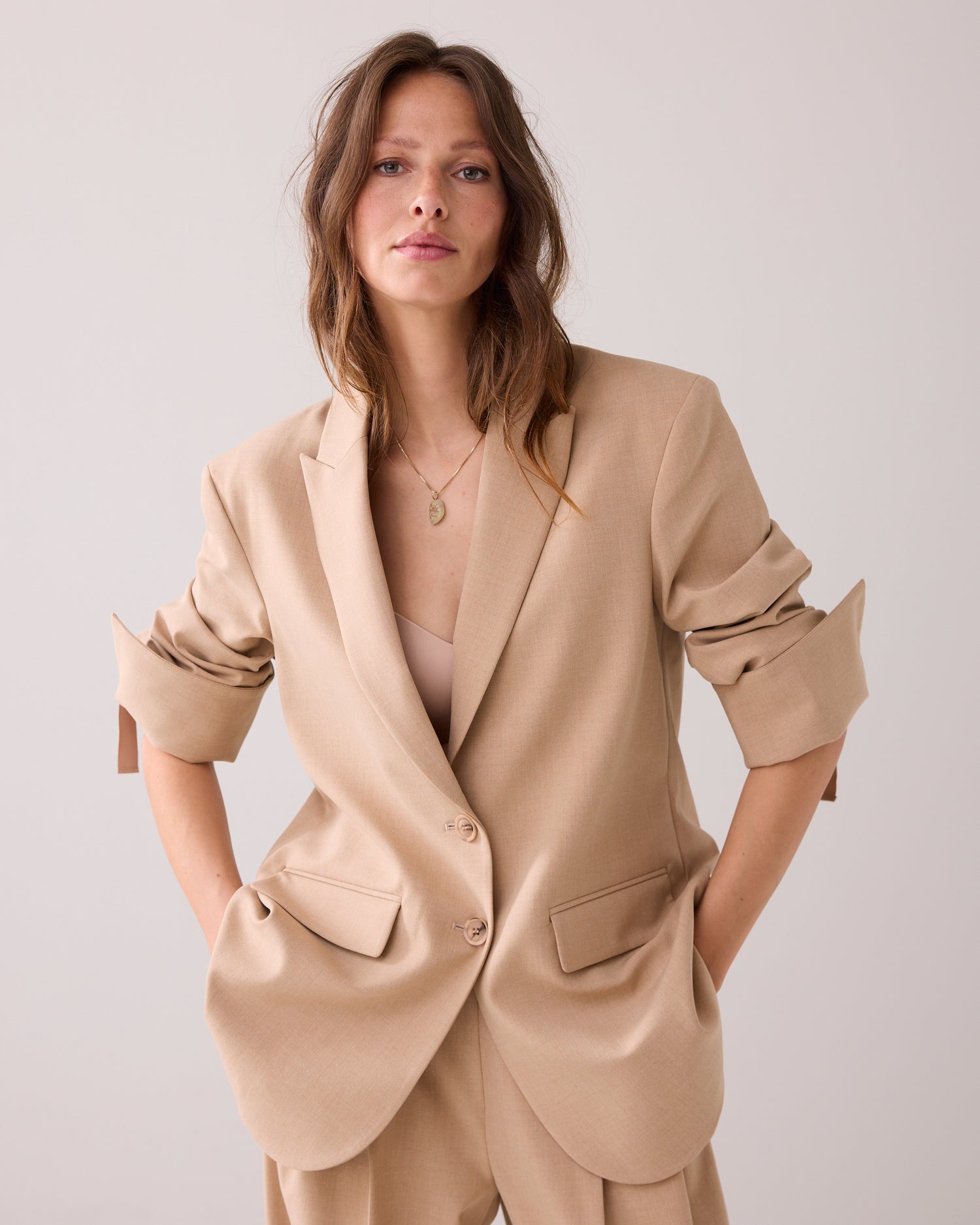 Boyfriend blazer gemêleerd