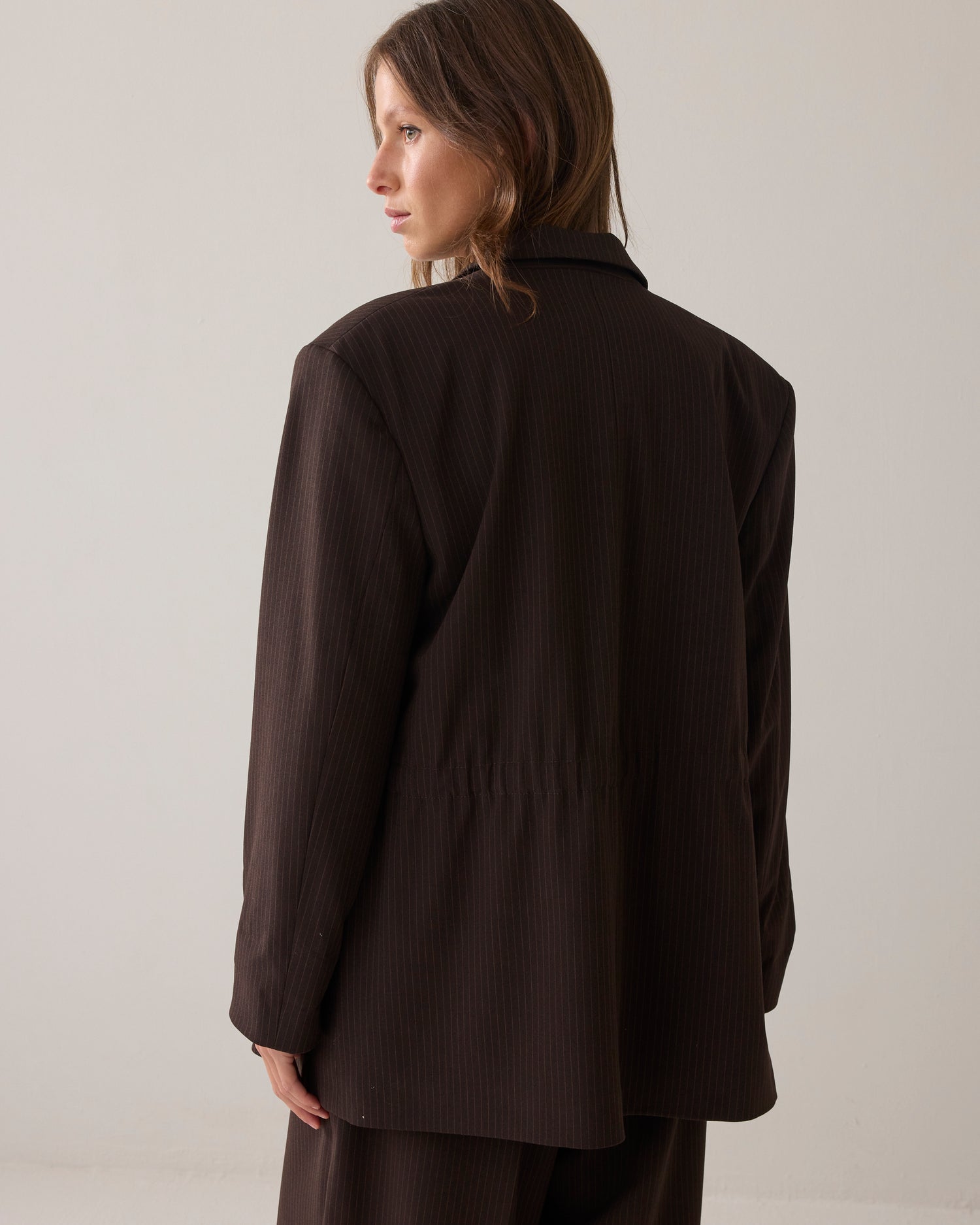 Nadelstreifen-Blazer mit verstellbarem Fit