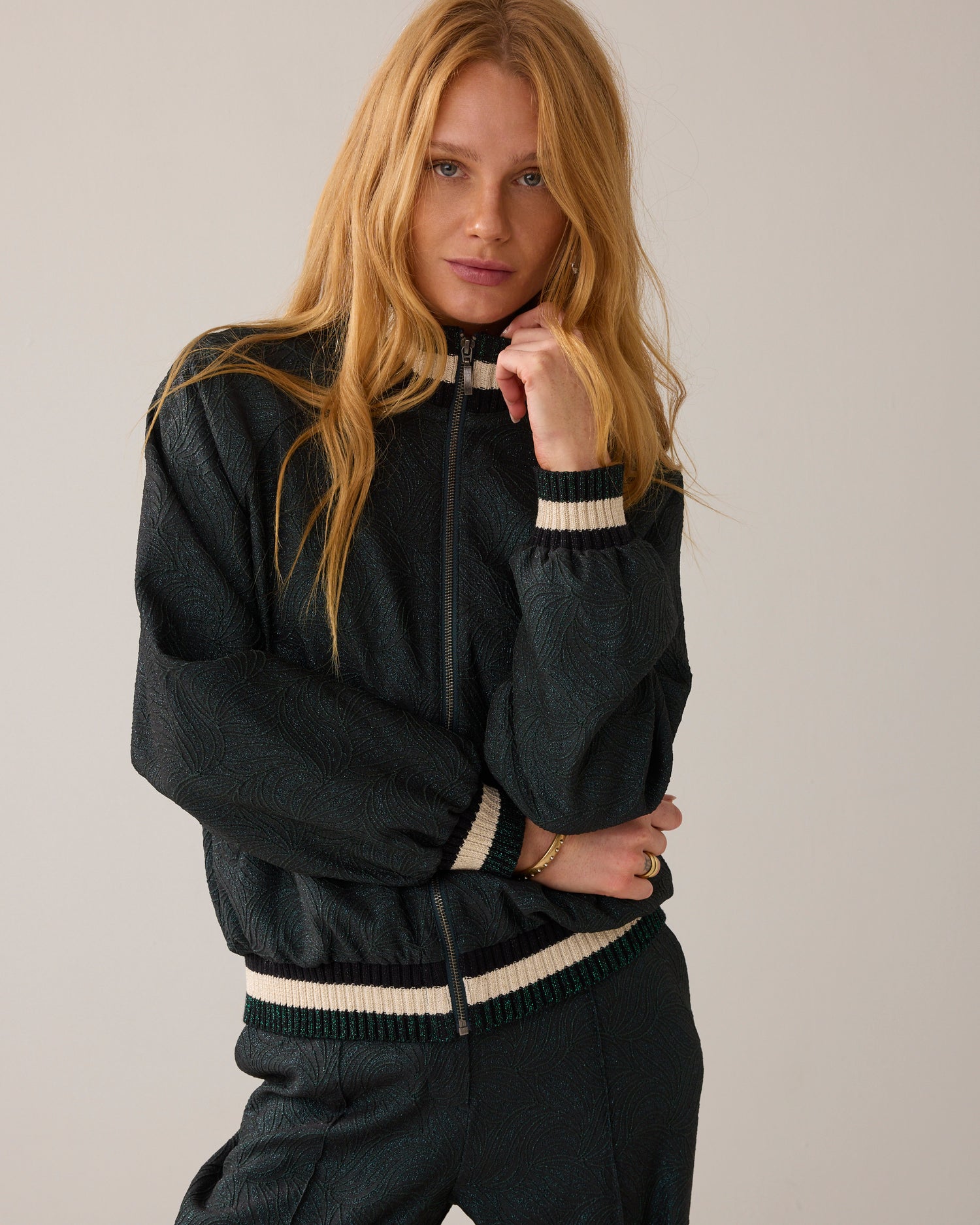 Bomberjack glitterjacquard