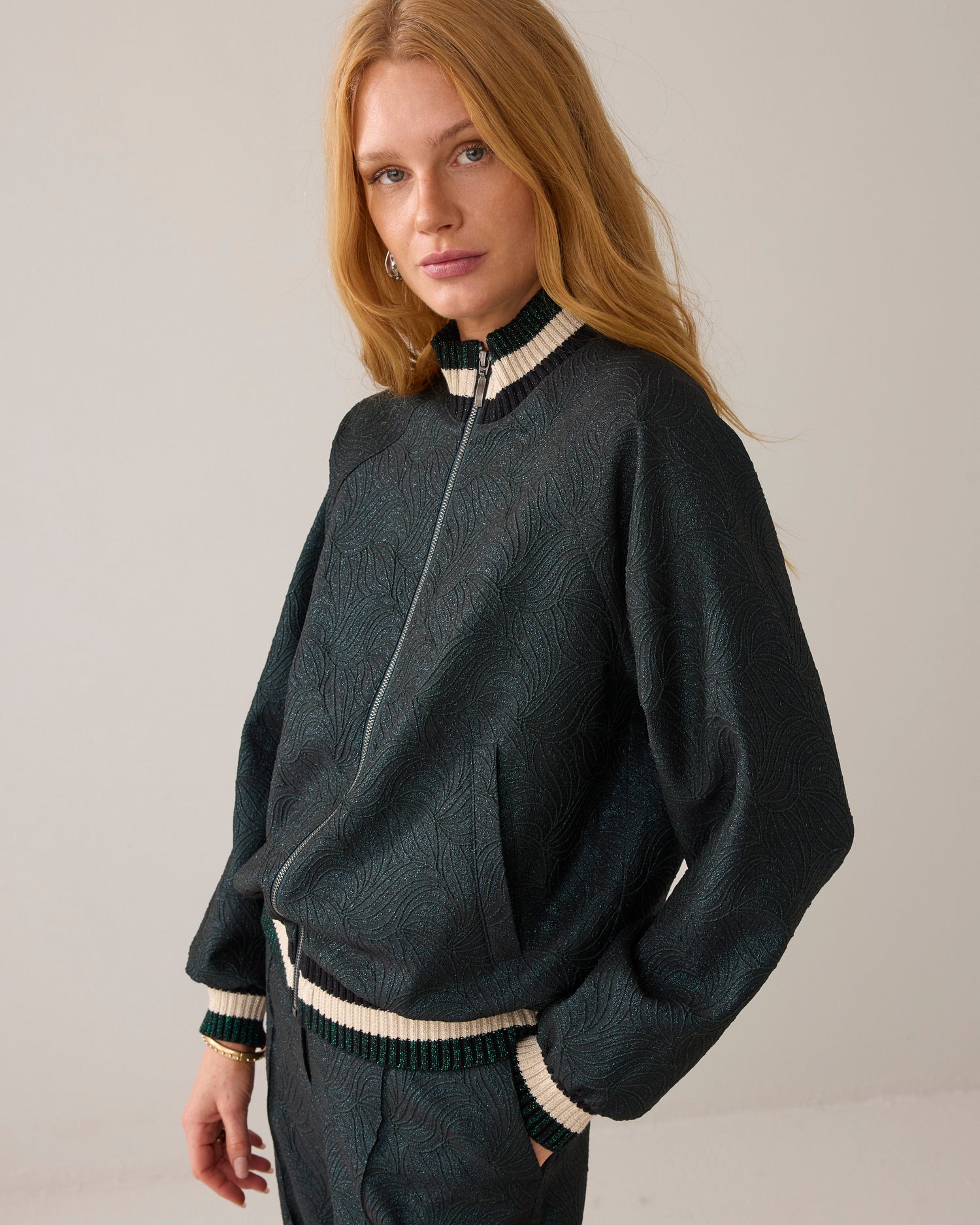 Bomberjack glitterjacquard