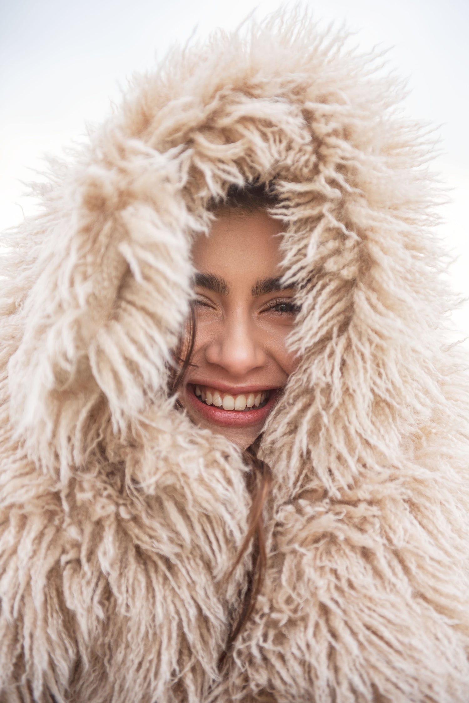 Afghaanse faux fur jas